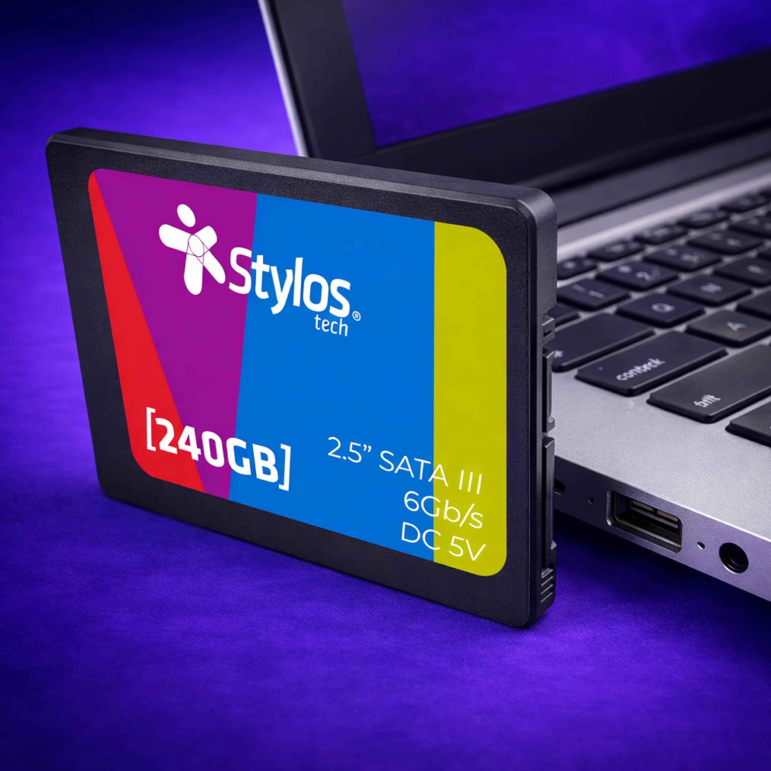 Stylos STMSSD2B Unidad Estado Solido SSD 240GB Stylos Modelo SATA III Voltaje DC 5V Soporta Funciones S.M.A.R.T Trim Command NCQ PSA COMPUTO Y PAPELERÍA