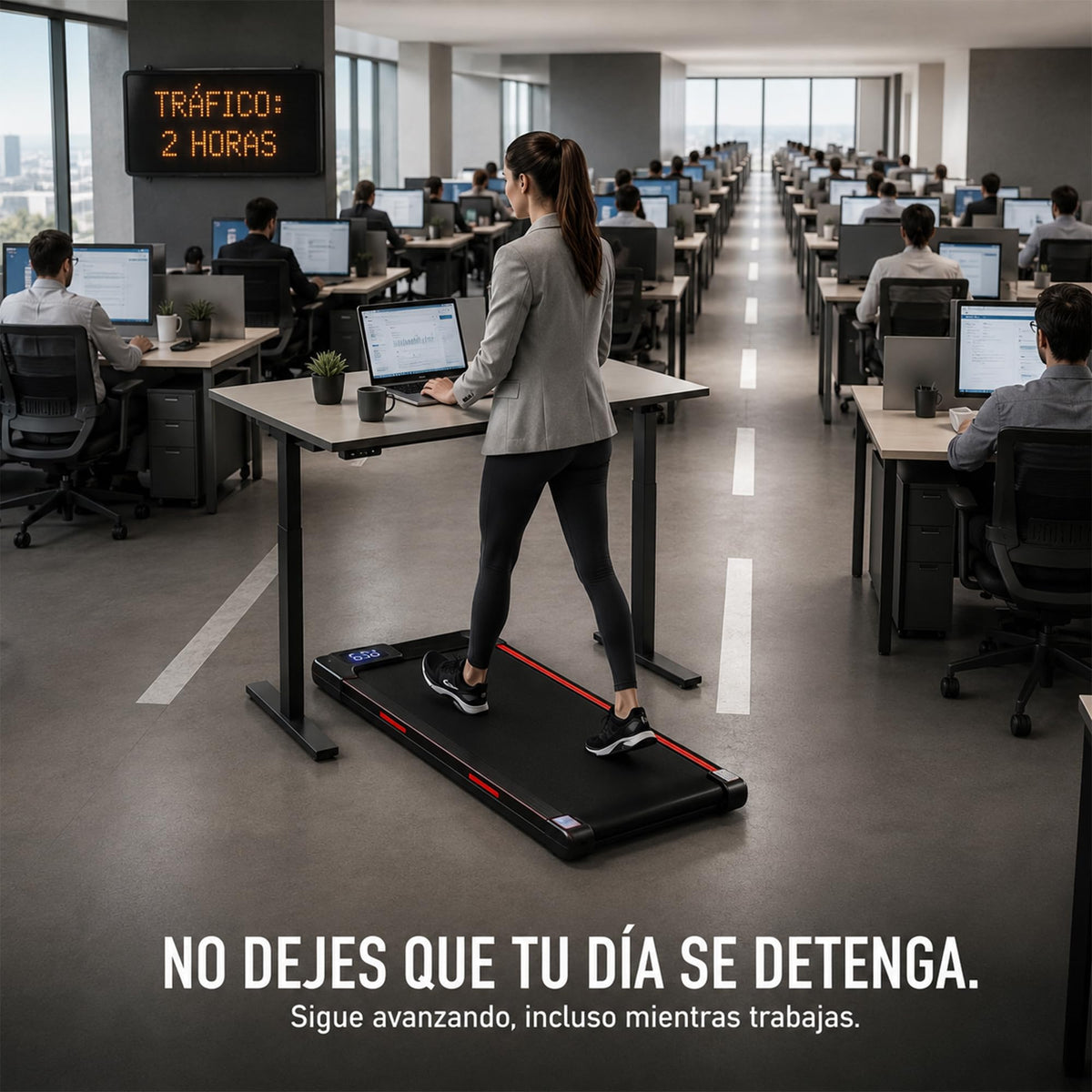Bluelander Caminadora Electrica, Walking Pad, 115 * 49 cm, 110 V, Pantalla Digital, Caminadora Plegable, Portatil, Ideal para Oficina, Hogar, Cinta para Caminar