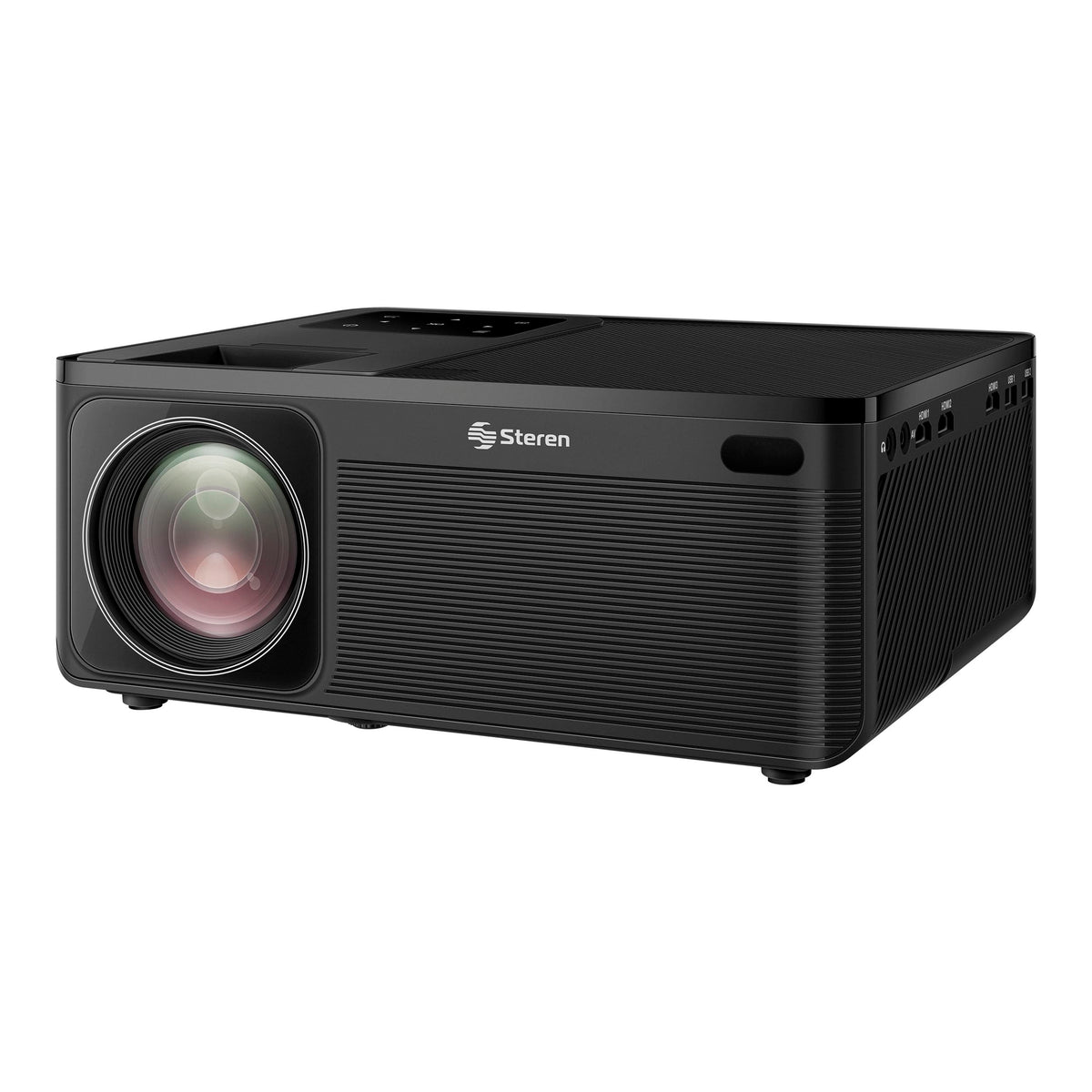 STEREN Proyector Multimedia Full HD de 600 ANSI LM con función Espejo | Bluetooth, Función Espejo, Cine en Casa, Pantalla Grande PRO-550