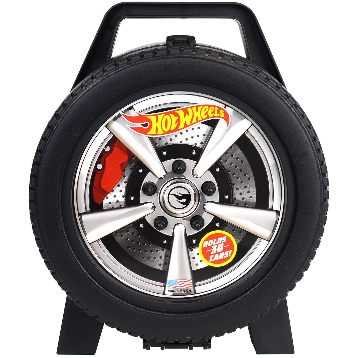 Hot Wheels - Estuche de almacenamiento para 30 coches con asa de fácil agarre