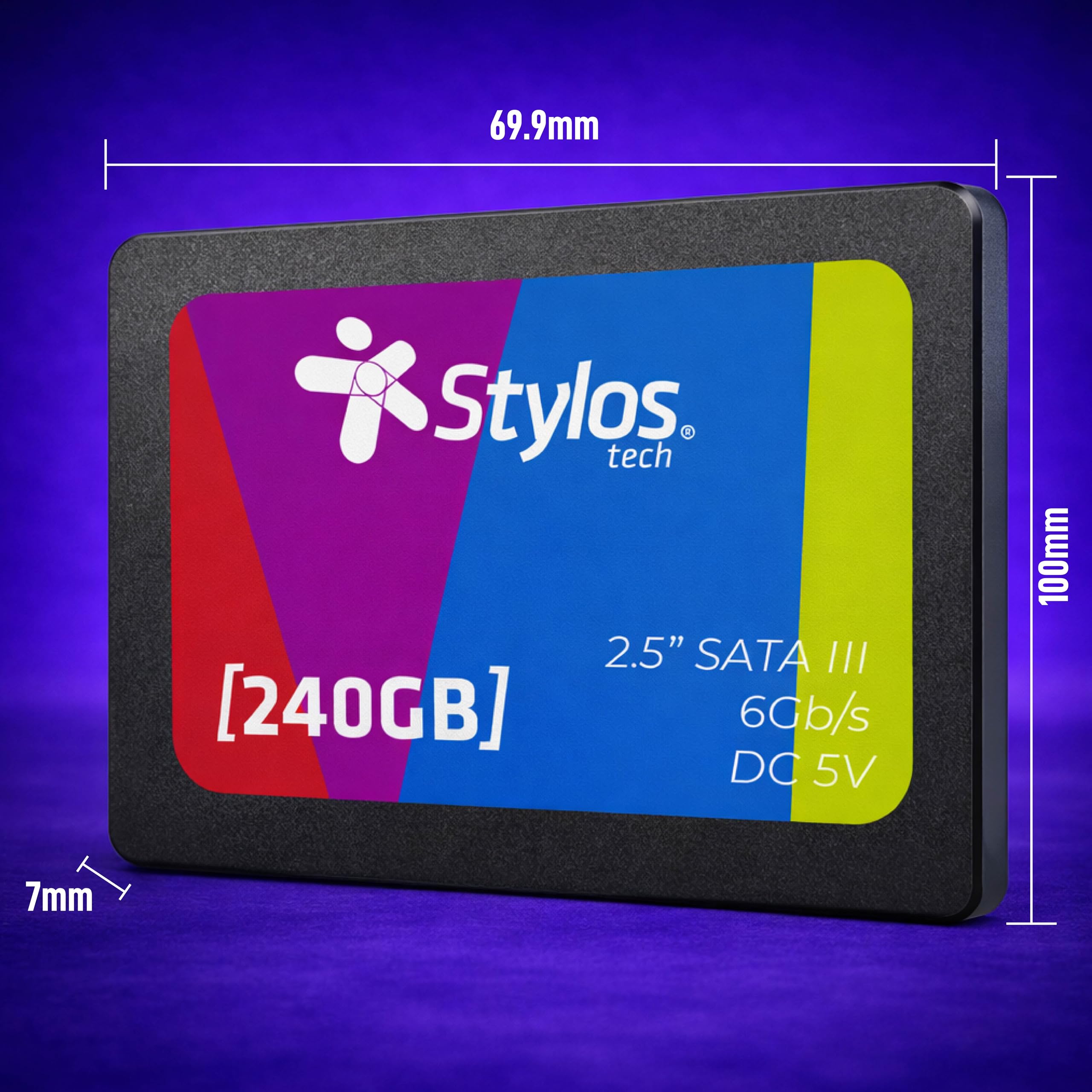 Stylos STMSSD2B Unidad Estado Solido SSD 240GB Stylos Modelo SATA III Voltaje DC 5V Soporta Funciones S.M.A.R.T Trim Command NCQ PSA COMPUTO Y PAPELERÍA