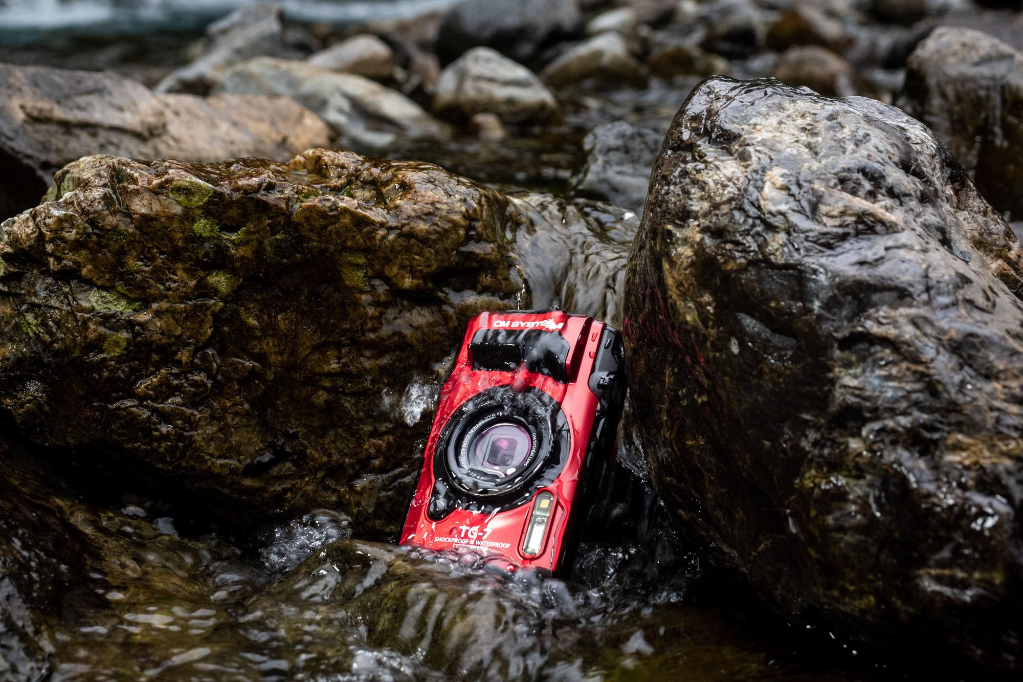 OM SYSTEM OLYMPUS Tough TG-7 Red Underwater Camera, Waterproof, Freeze Proof, High Resolution Bright, 4K Video 44x Macro Shooting (Successor Olympus TG-6)