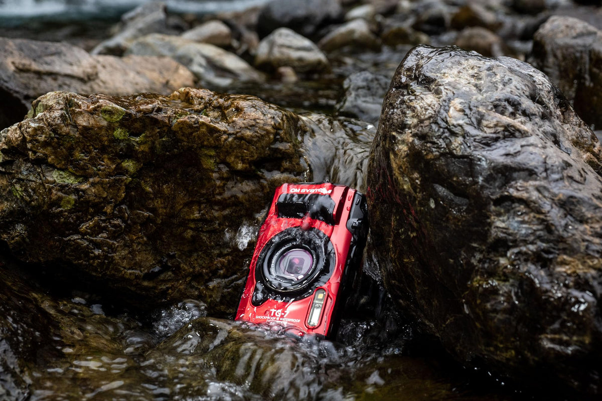 OM SYSTEM OLYMPUS Tough TG-7 Red Underwater Camera, Waterproof, Freeze Proof, High Resolution Bright, 4K Video 44x Macro Shooting (Successor Olympus TG-6)