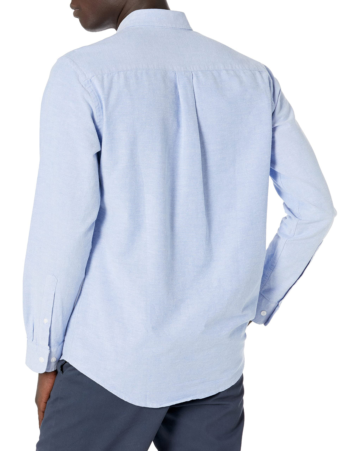 Amazon Essentials - Camisa Oxford de manga larga para hombre, ajuste regular, azul, talla M