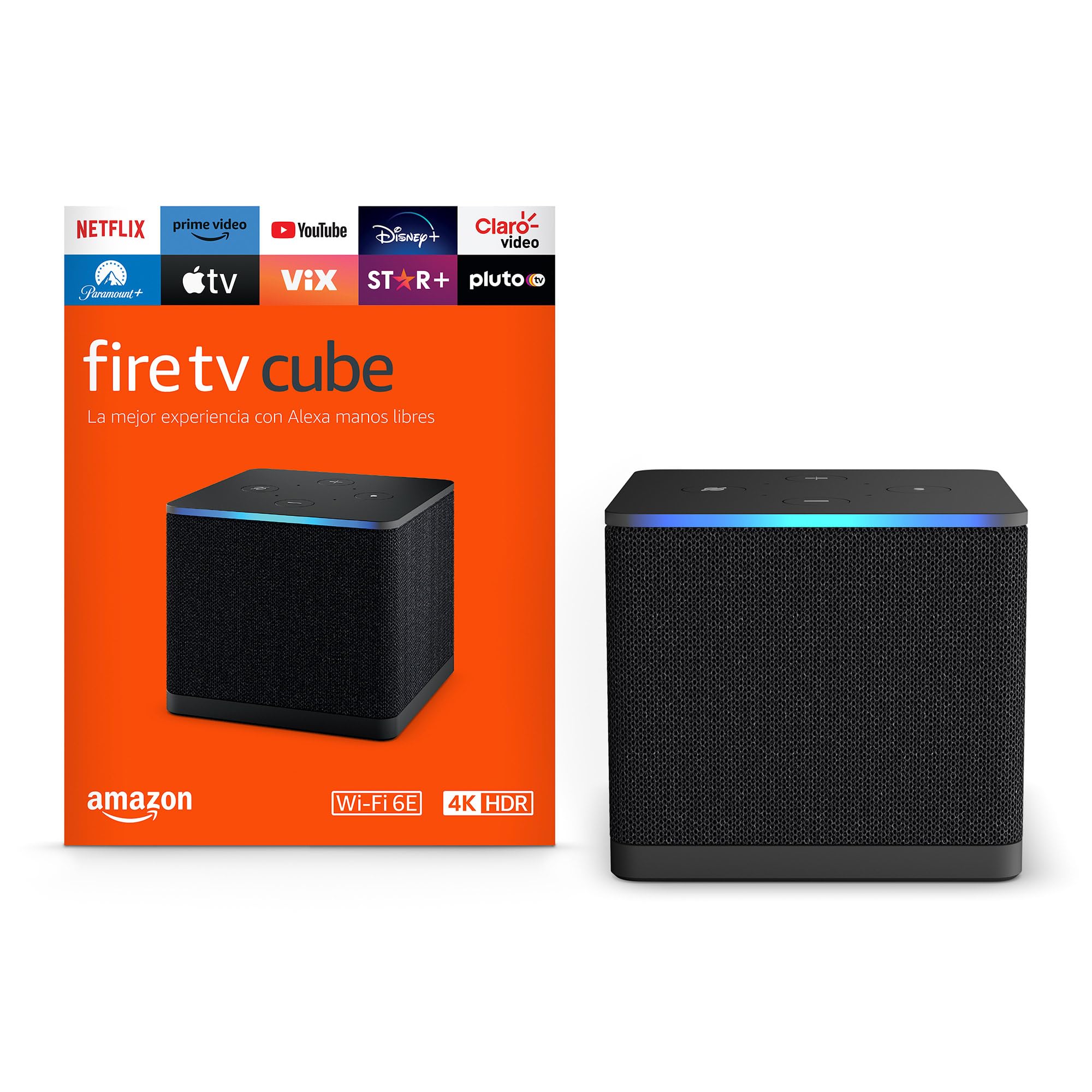 Fire TV Cube (modelo más reciente): Dispositivo de streaming controlado por voz con Alexa, Wi-Fi 6E y 4K Ultra HD