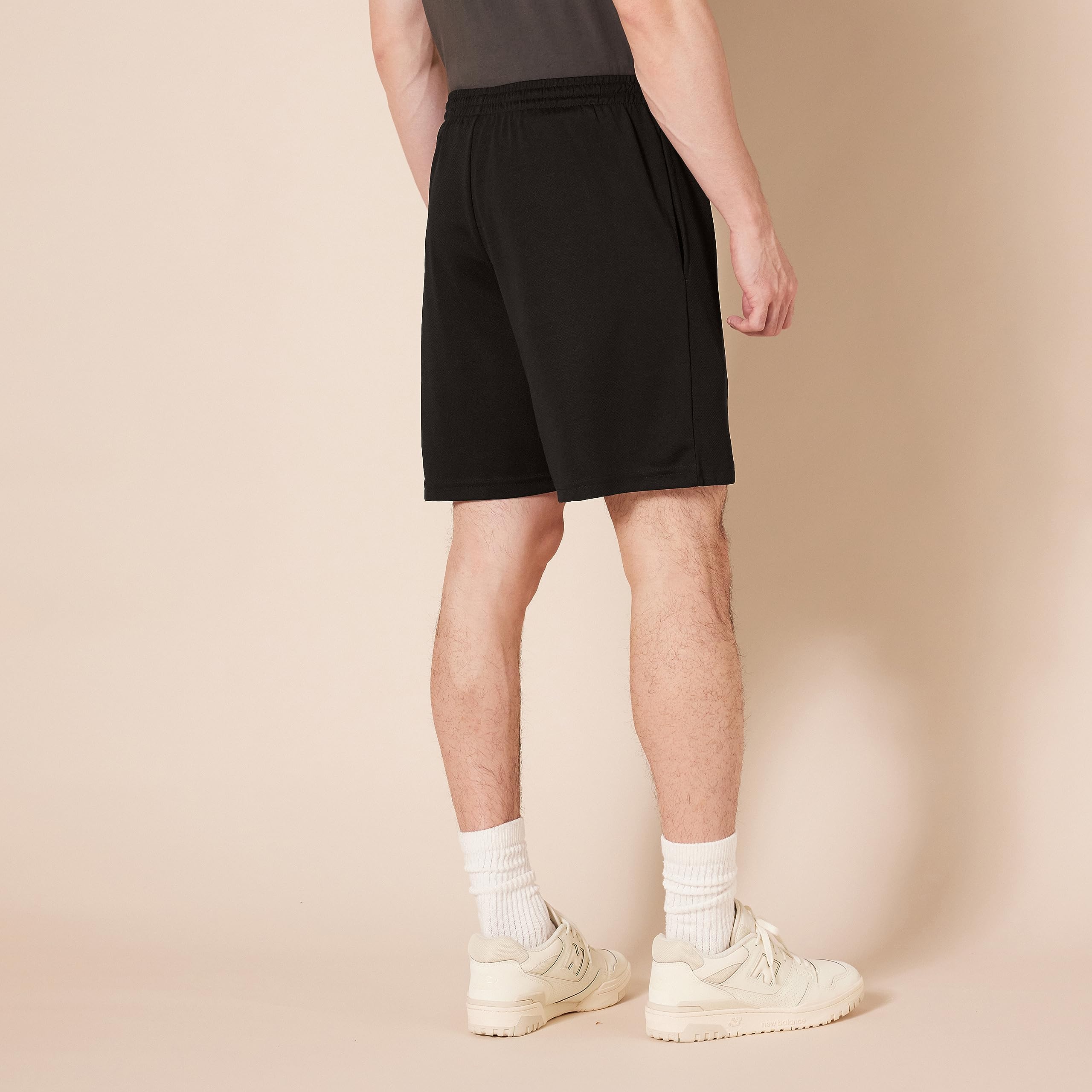 Amazon Essentials Performance Tech - Pantalones cortos de ajuste holgado para hombre (disponibles en grande y alto), paquete de 2, negro, talla G