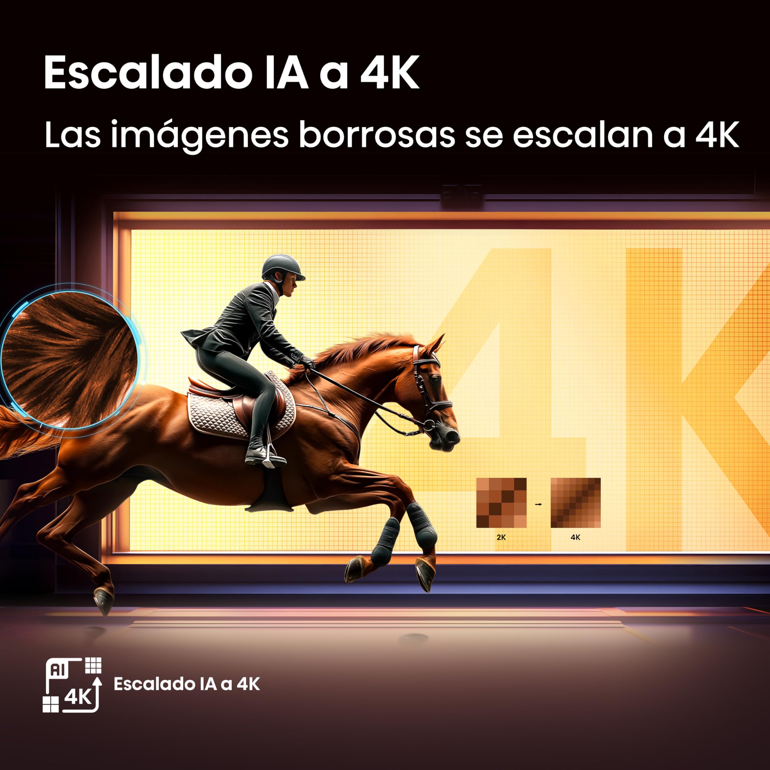 Hisense Television QD6QFM(último Modelo) Pantalla 55 Pulgadas,QLED Smart Fire TV UHD 4K,Control Remoto por Voz con Alexa,Escalado AI a 4K,Dolby Vision Atmos, Modo de Juego Plus