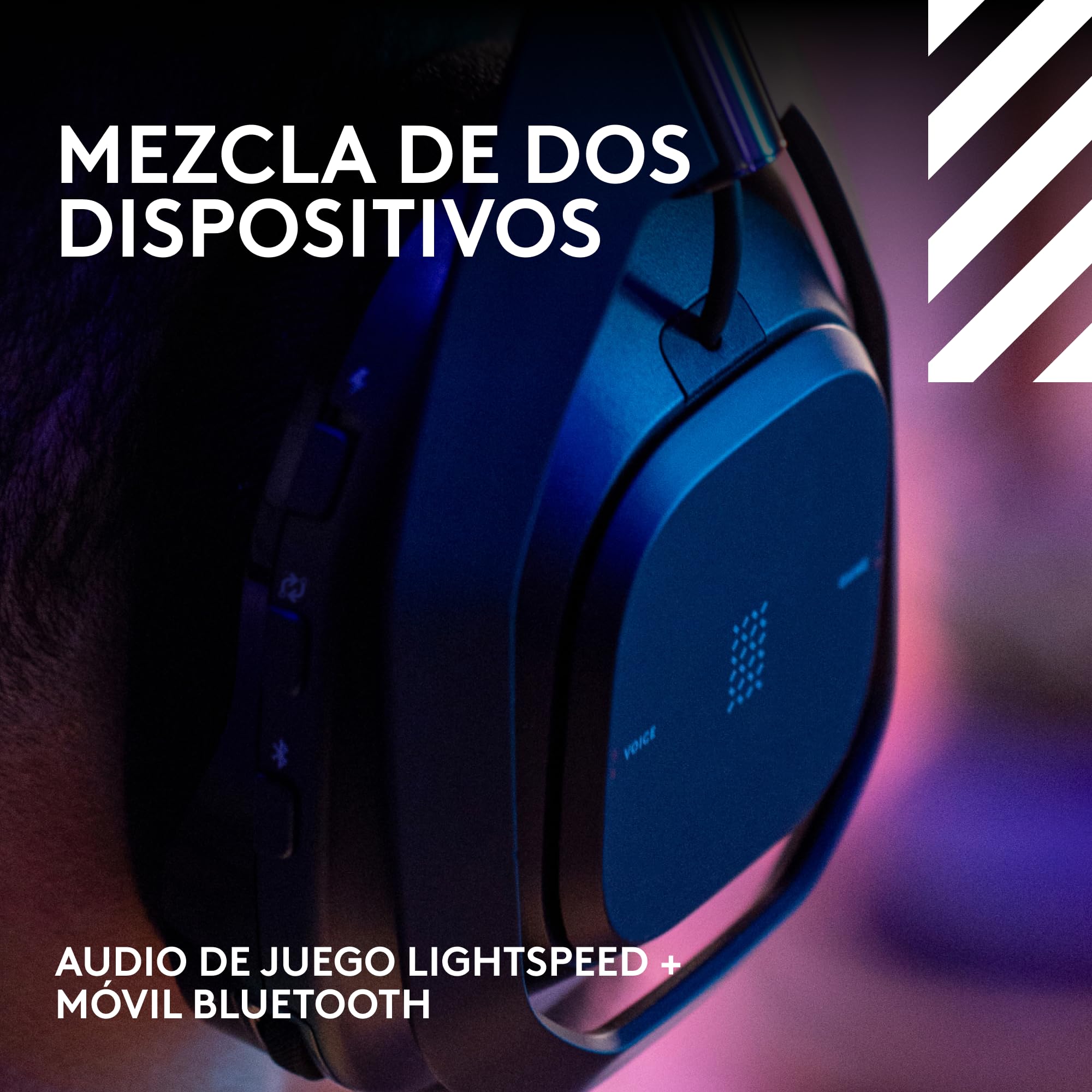 Logitech G Astro A50 X LIGHTSPEED, audífonos inalámbricos para juegos + estación base, PRO-G GRAPHENE, PLAYSYNC en Xbox Series X|S + PS5 + PC/Mac, Bluetooth, paso de HDMI 2.1 - Negro - Windows