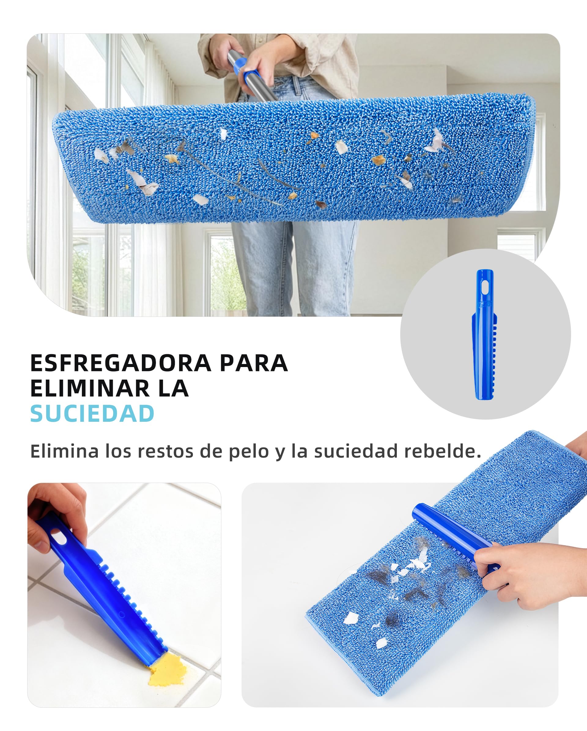 MR.SIGA Fregona Microfibra Profesional para Suelos Madera y Laminados