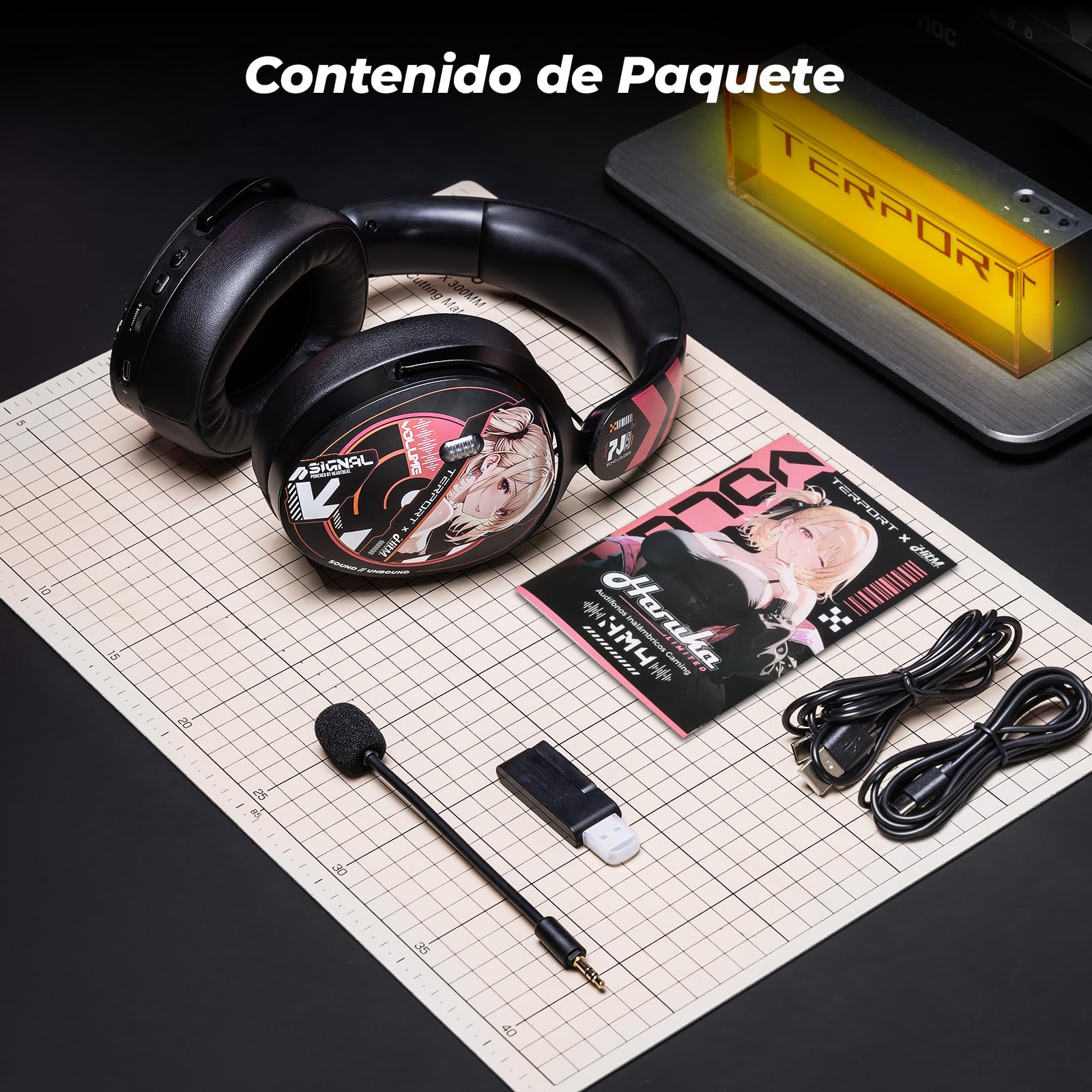 TERPORT Haruka HM4 Audífonos Gamer Inalámbricos con Cancelación de Ruido