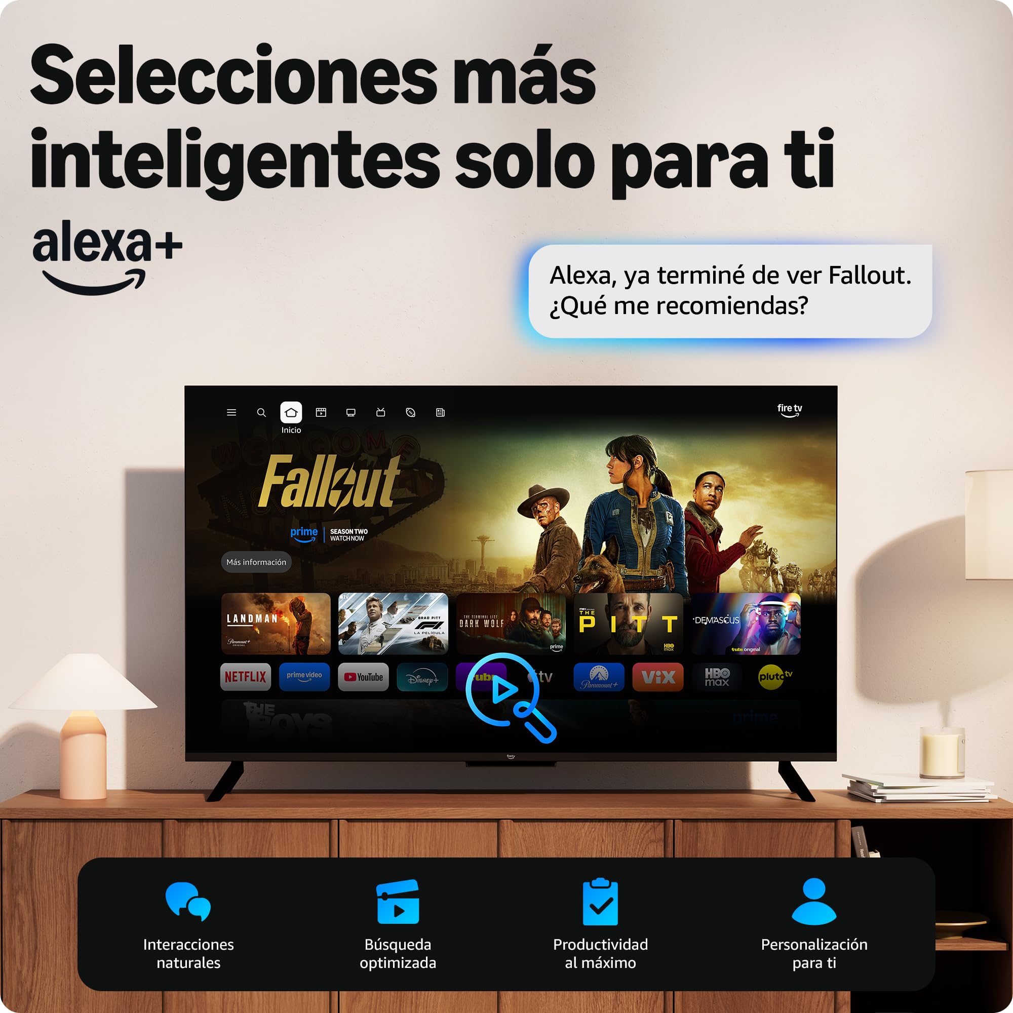 Amazon Fire TV Stick HD (modelo más reciente): Control remoto por voz Alexa que recibe alimentación a través de la televisión y se configura fácilmente