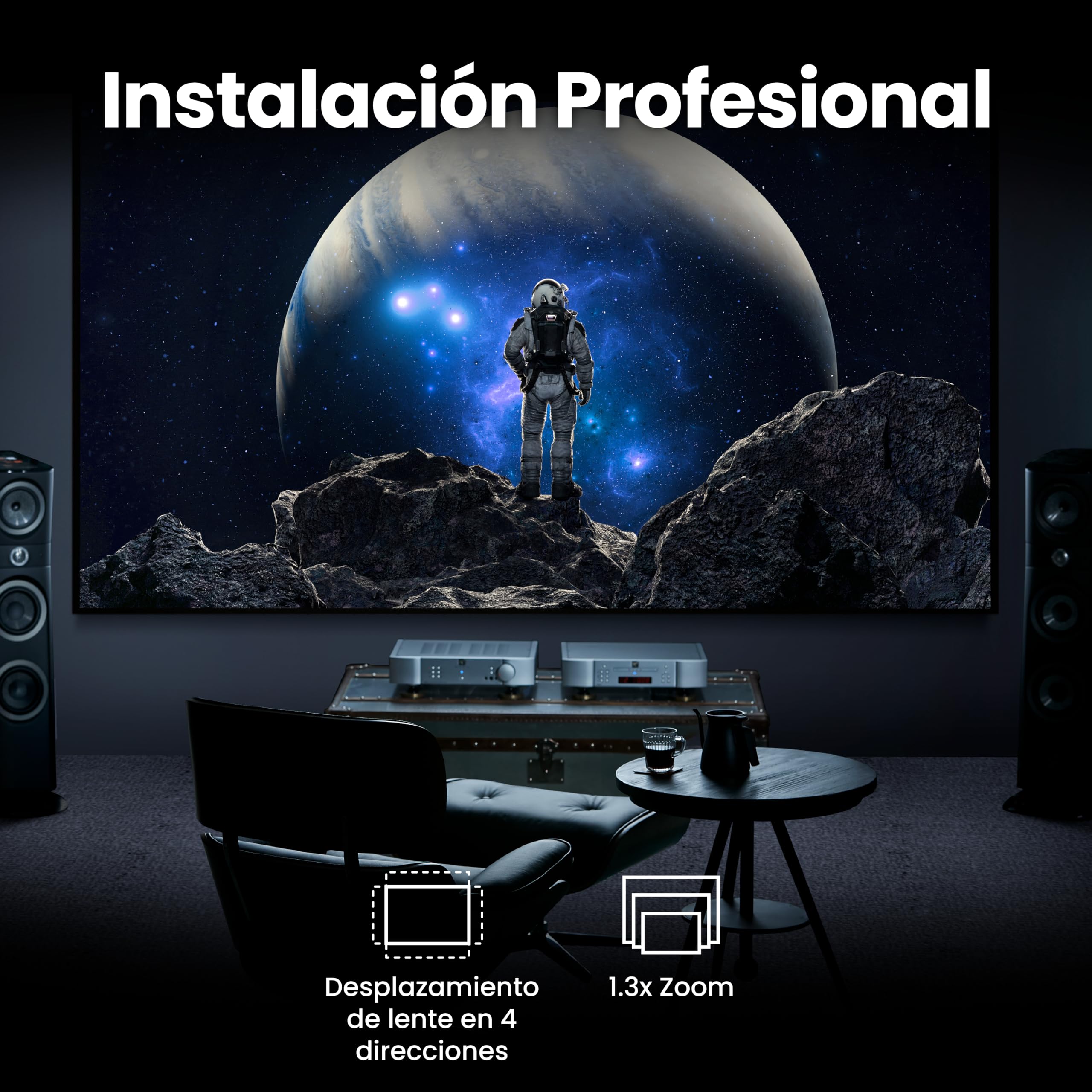 BenQ Proyector W4100i 4K para Cine en Casa con 3200 Lúmenes y Android TV-Dongle