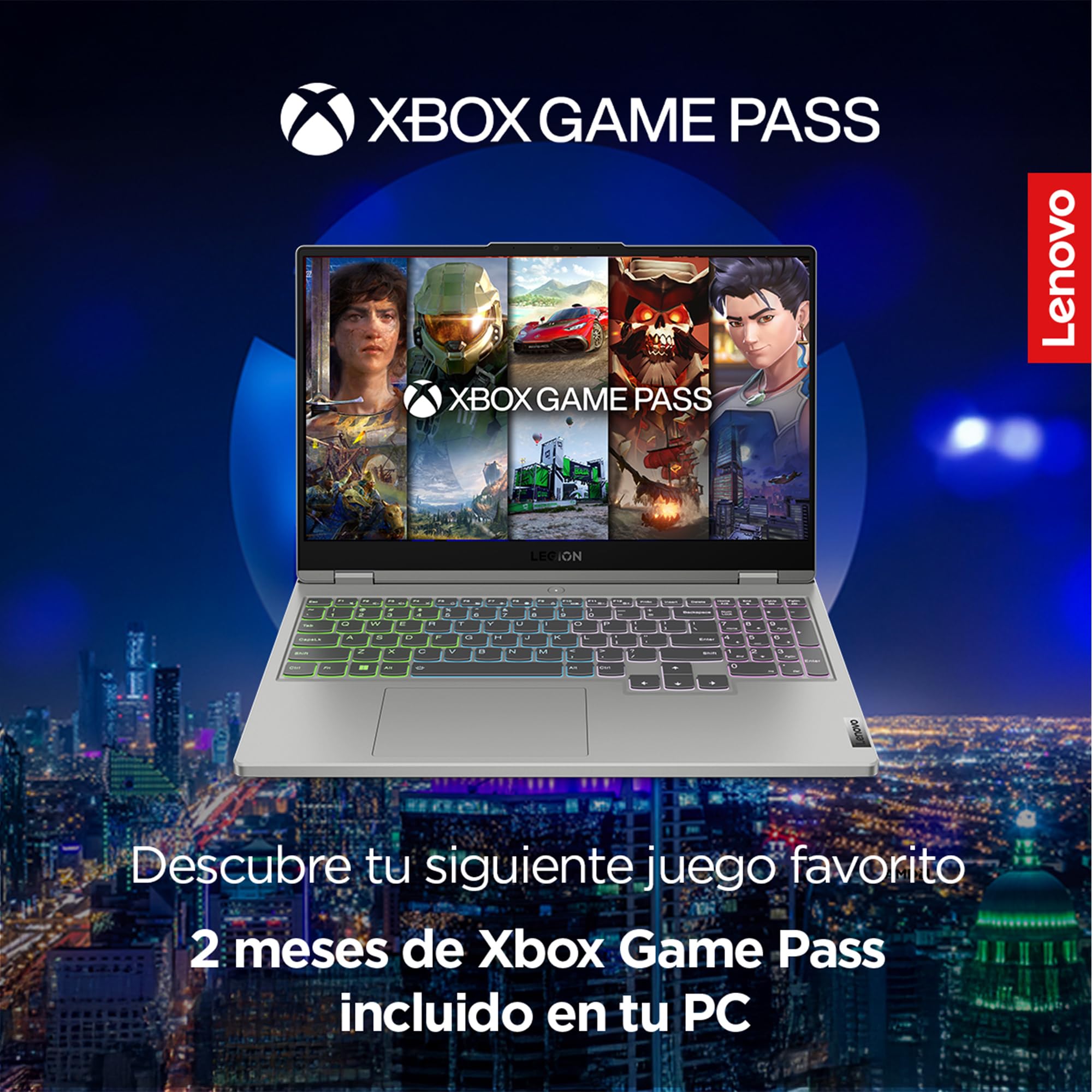 Laptop Lenovo Gamer Legión 5 | 16GB RAM 1TB SSD | AMD Ryzen 7 | 15.3" WUXGA | RTX 5050 8 GB | PC con IA