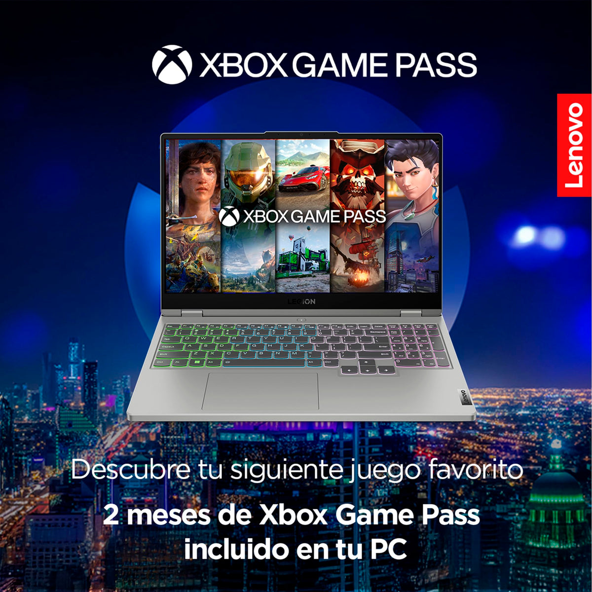 Laptop Lenovo Gamer Legión 5 | 16GB RAM 1TB SSD | AMD Ryzen 7 | 15.3" WUXGA | RTX 5050 8 GB | PC con IA