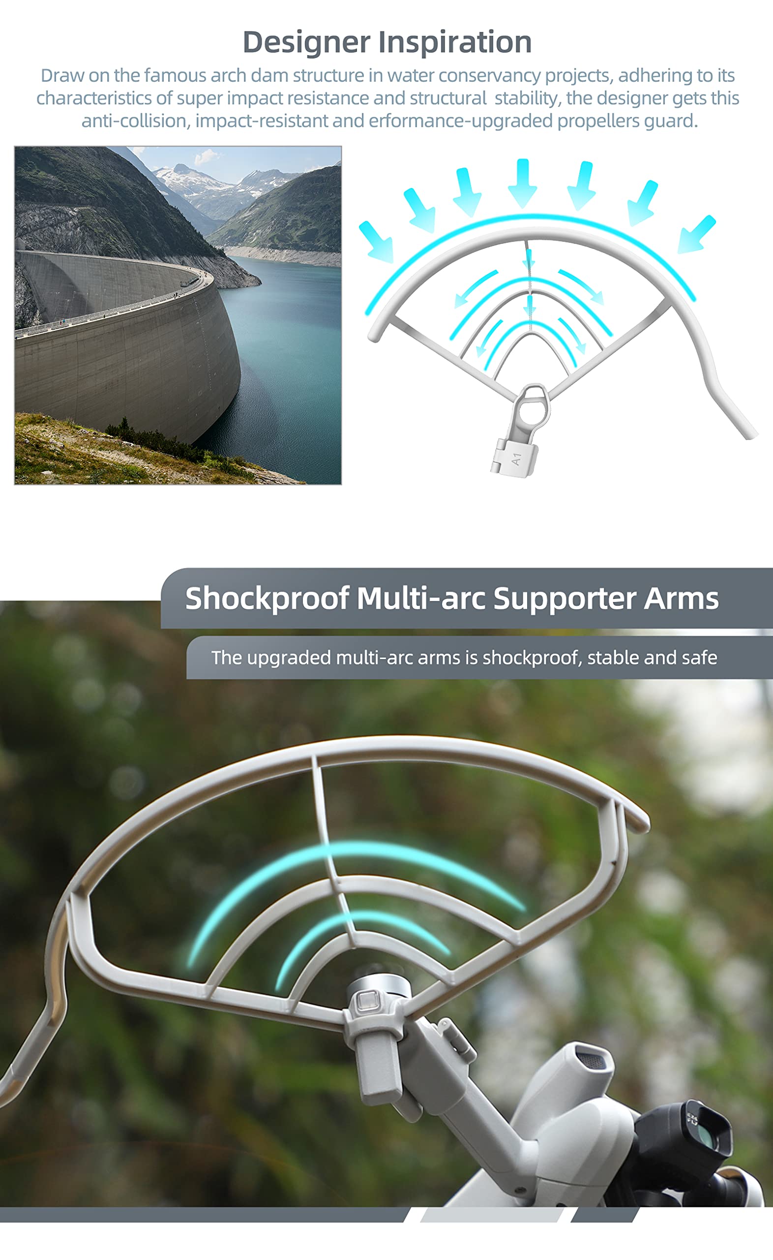 Protector de hélice DJI Mini 3, protector de hélices, cubierta de ventilador de ala, herramienta protectora de anillo anticolisión, cubierta de accesorios