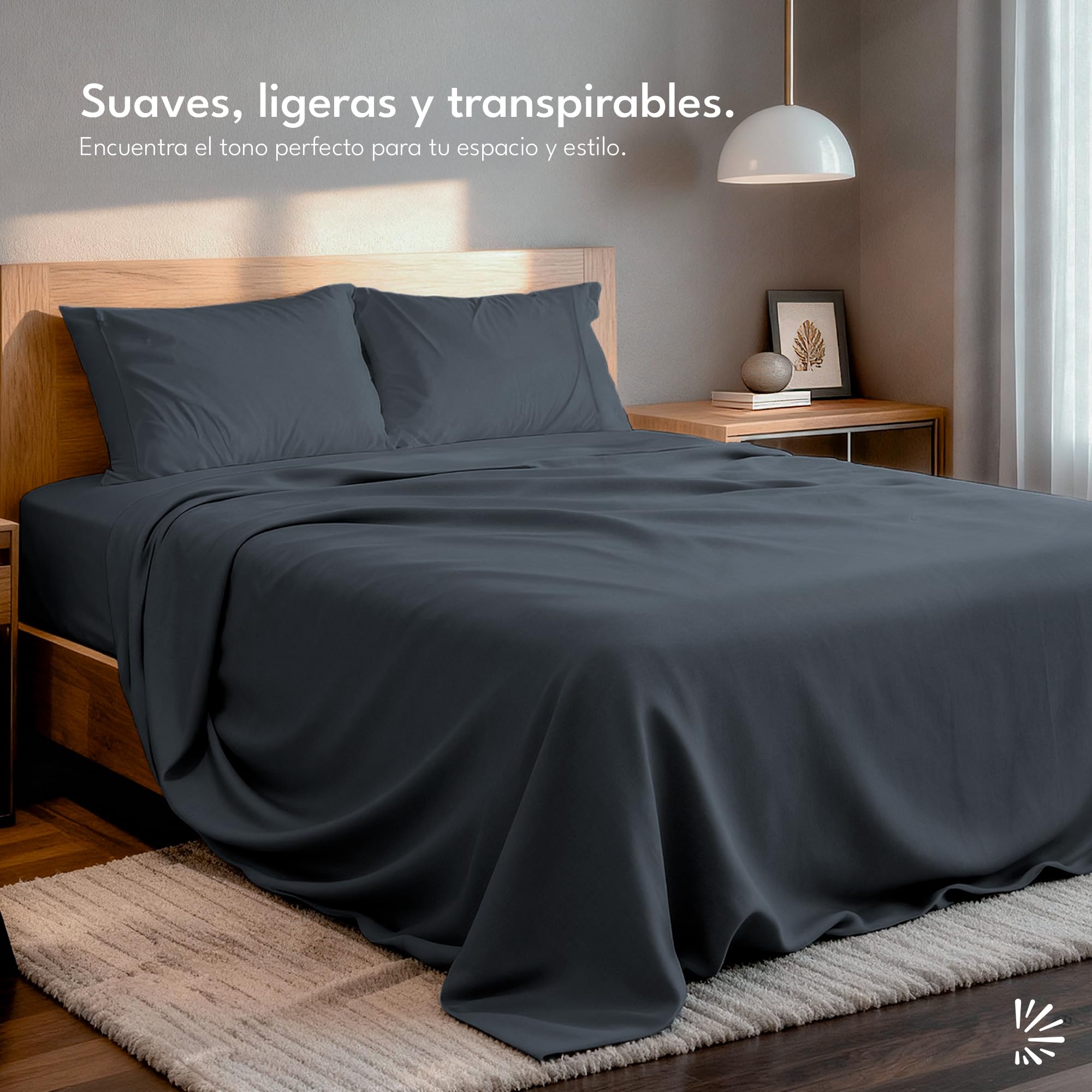 Dreamlab Juego de Sábanas Premier 1800 Collection. Sábanas de Microfibra de Lujo de Doble Cepillado (Gris Grafito, King Size)