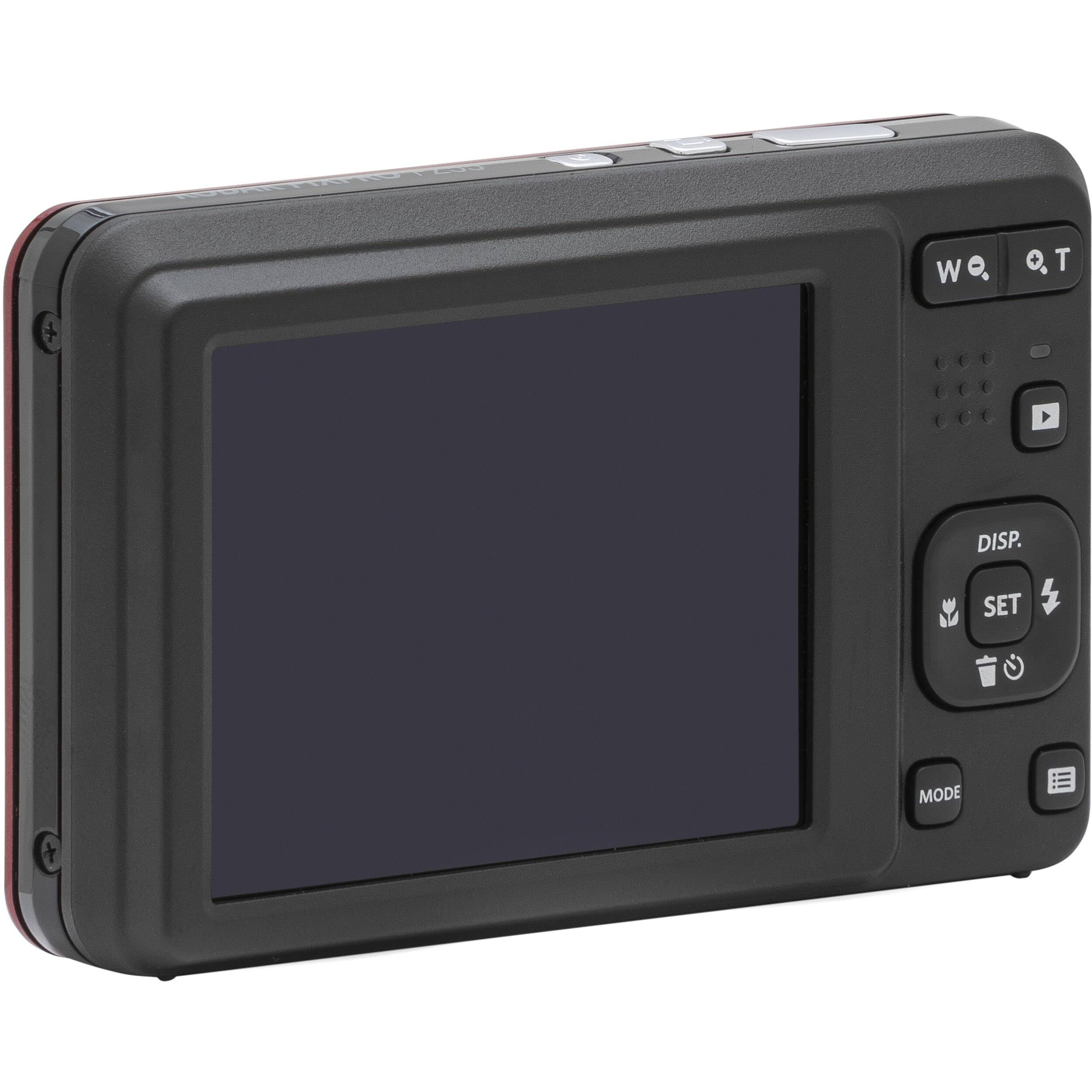 Kodak PIXPRO FZ55 - Cámara digital roja de 16 MP, zoom óptico de 5X, 28 mm, gran angular, 1080P, cámara LCD Full HD de 2,7 pulgadas, tarjeta y lector de 64 GB + funda + portafolios de memoria +