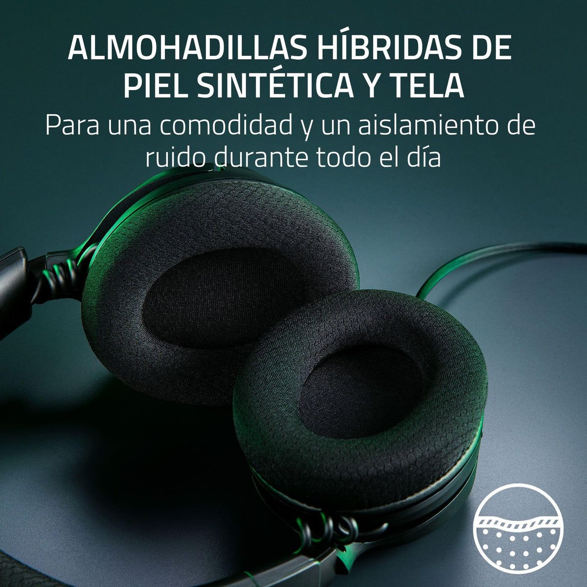 Razer Kraken V4 X Auriculares con Cable para Juegos: Altavoces de 40 mm - Micrófono Cardioide - Almohadillas de Espuma con Memoria - Iluminación RGB Chroma - Cable Tipo C y Tipo A - para PC, Mac, PS5