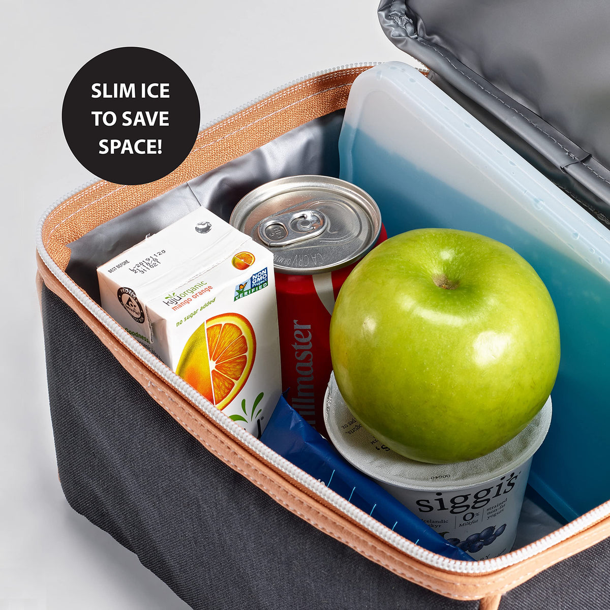 Fit & Fresh - Paquetes de Hielo XL Azul 4pk - Bolsa de Hielo delgada para Fiambrera, 4 Unidades