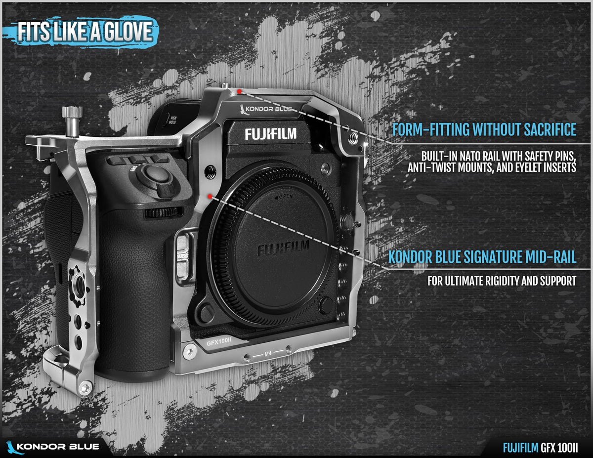 KONDOR BLUE GFX 100II Jaula (sólo Jaula) (Raven Negro)