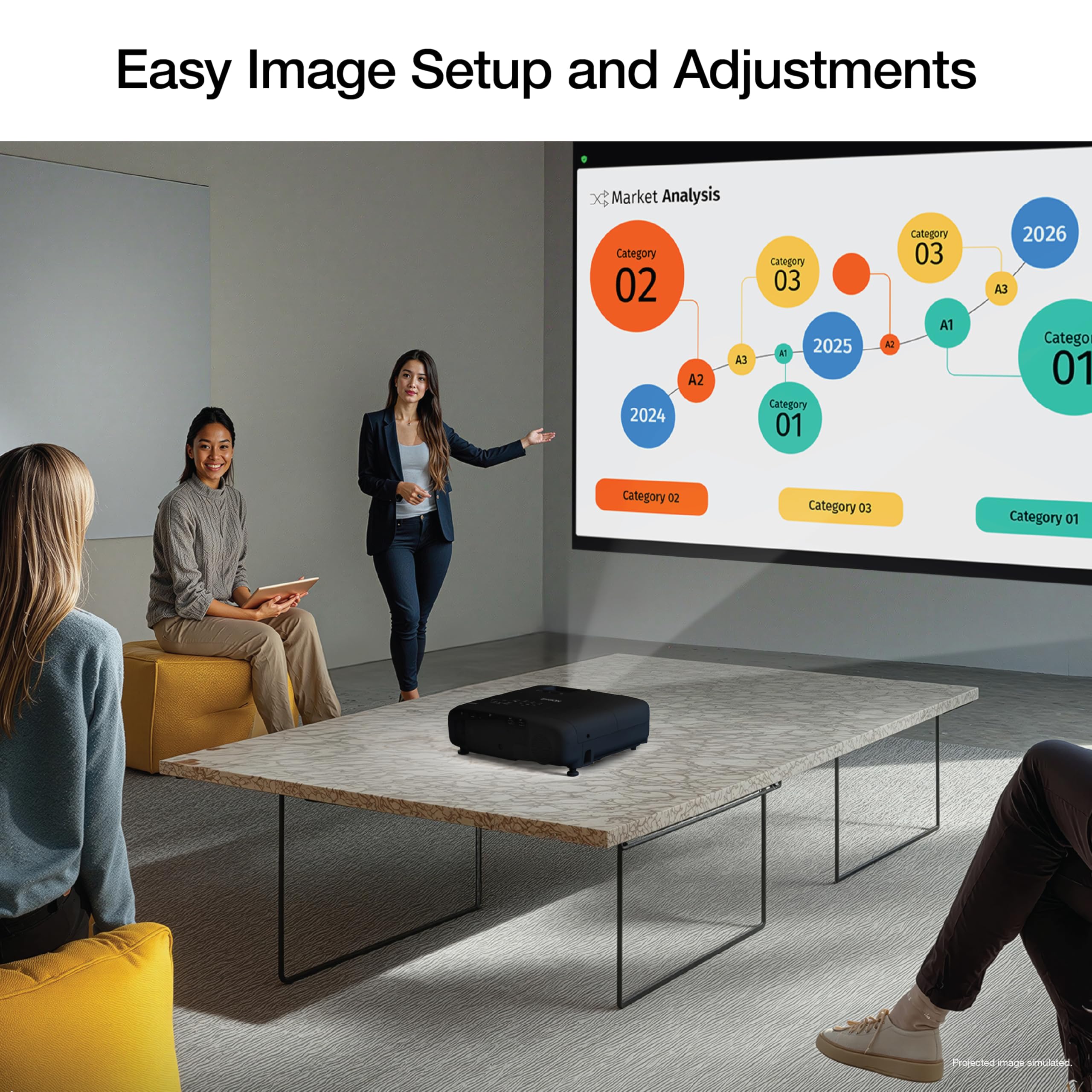 Epson Pro EX9270 Proyector inalámbrico 1080p 3LCD 4.100 lúmenes Color y Brillo Blanco, Apple AirPlay, Miracast, transmisión Desde el teléfono o portátil, 2 Puertos HDMI, Zoom óptico de 1.6X, Altavoz