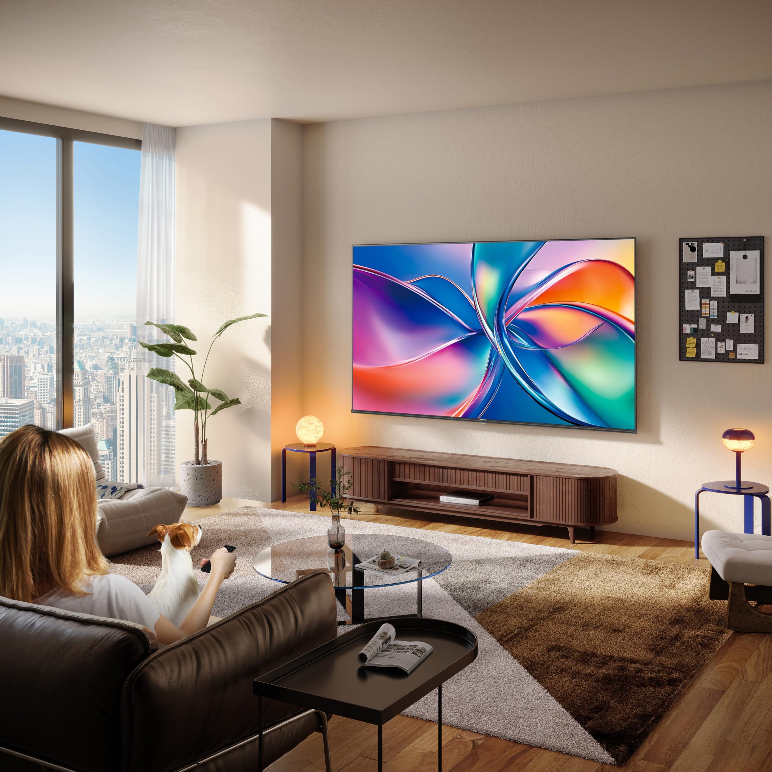 Hisense Television QD6QFM(último Modelo) Pantalla 55 Pulgadas,QLED Smart Fire TV UHD 4K,Control Remoto por Voz con Alexa,Escalado AI a 4K,Dolby Vision Atmos, Modo de Juego Plus