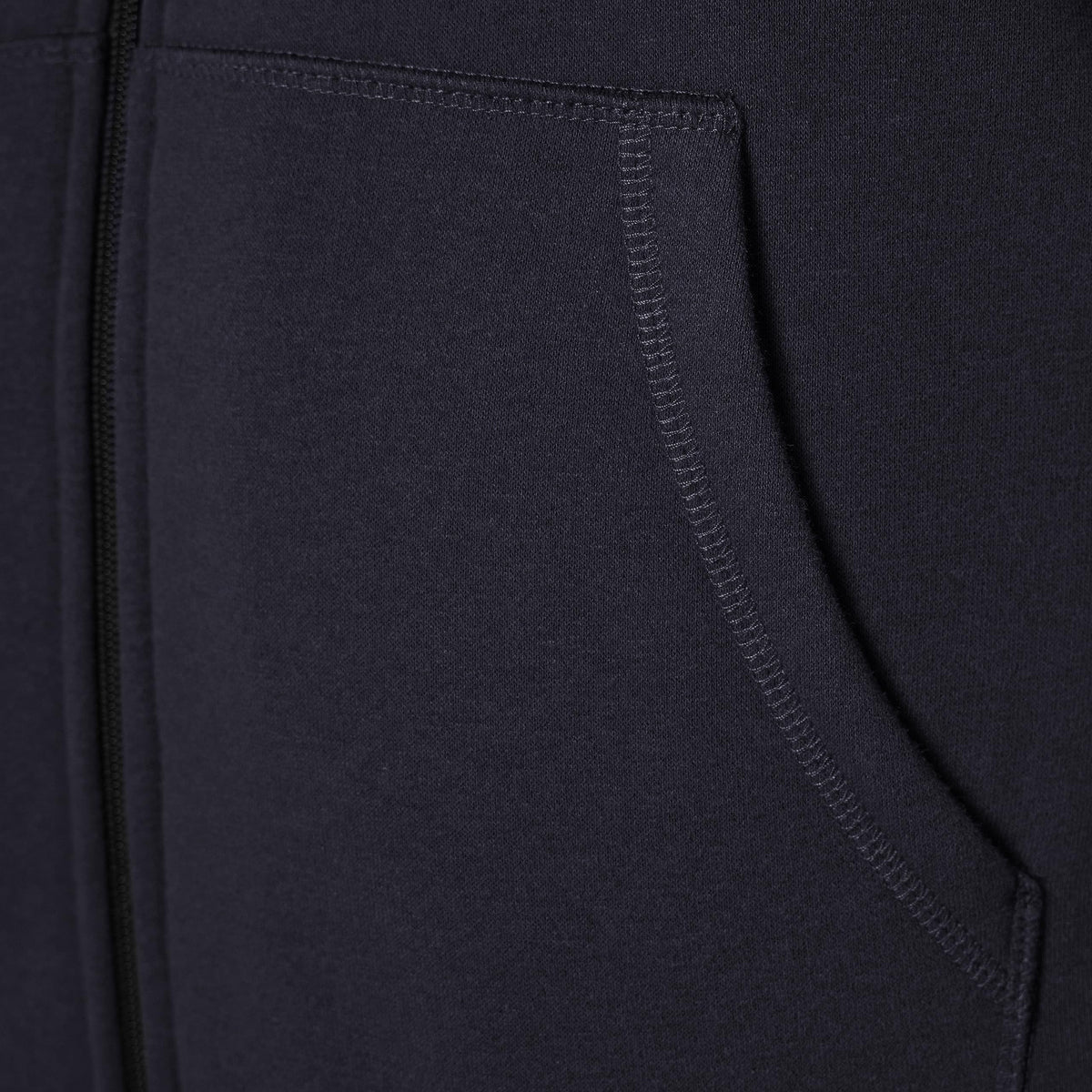 Amazon Essentials - Sudadera de forro polar con capucha y cremallera completa para hombre, color azul marino, talla M