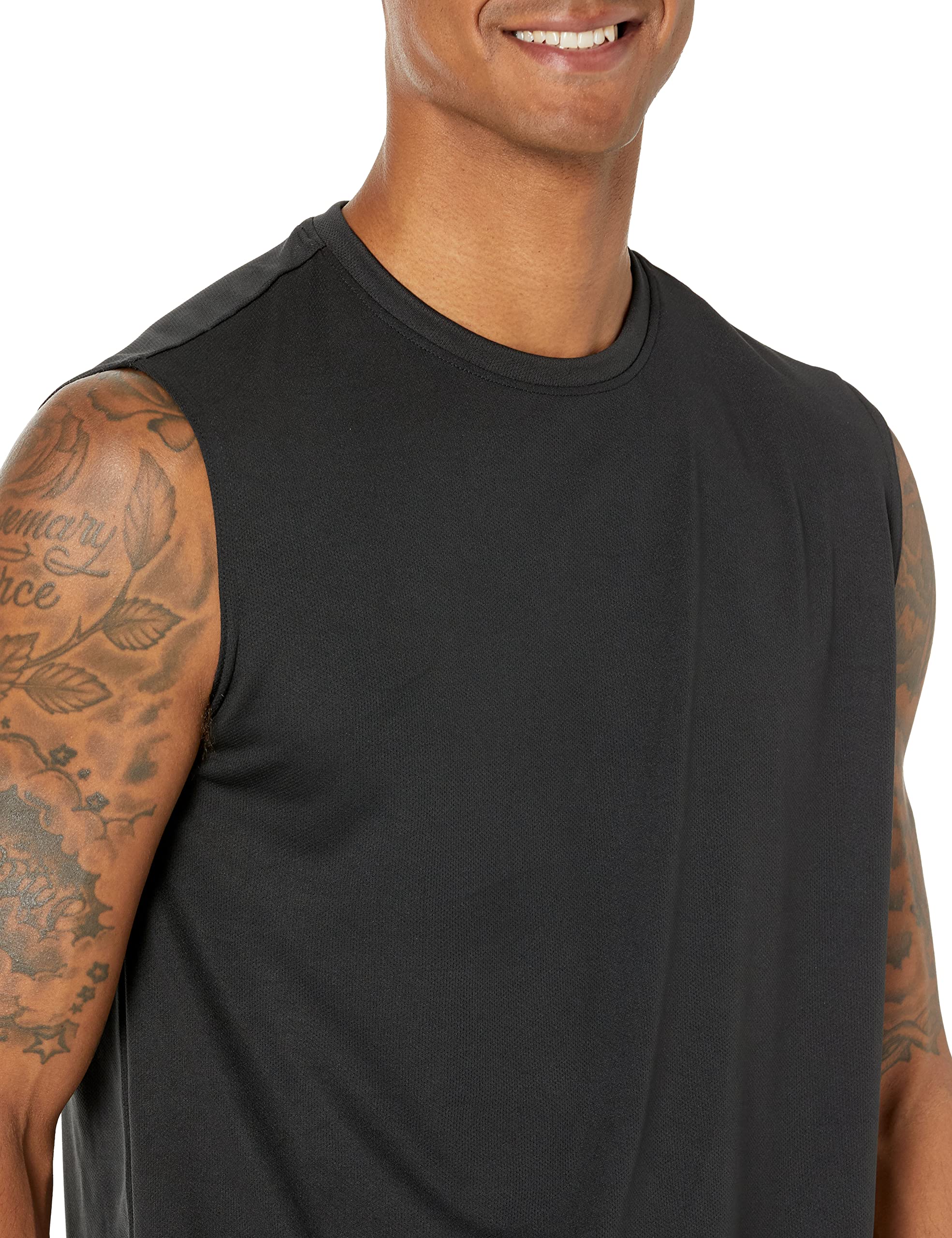 Amazon Essentials - Performance Tech Muscle - Camiseta sin mangas para hombre, paquete de 2, negro/gris oscuro, talla XG