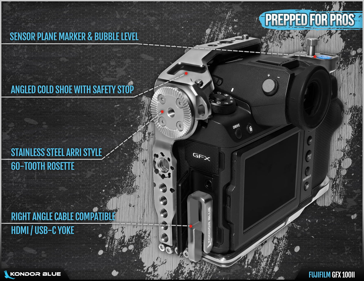 KONDOR BLUE GFX 100II Jaula (sólo Jaula) (Raven Negro)