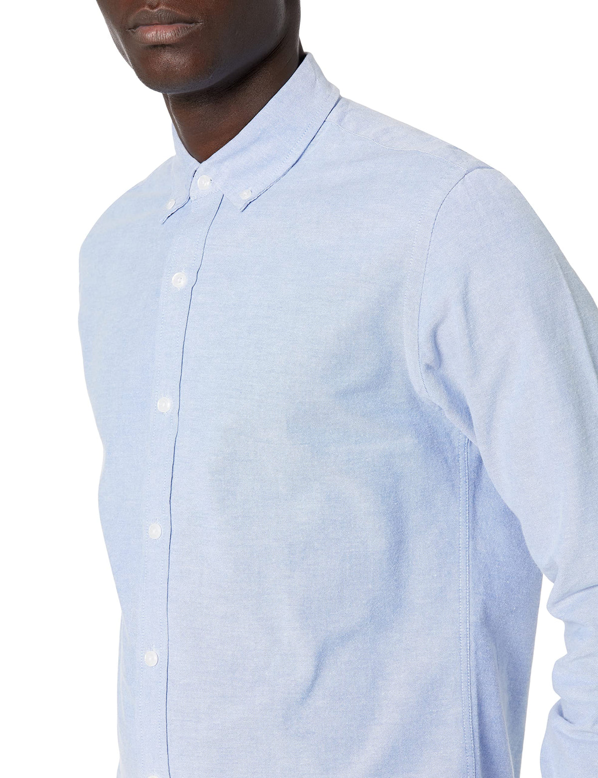 Amazon Essentials - Camisa Oxford de manga larga para hombre, ajuste regular, azul, talla M