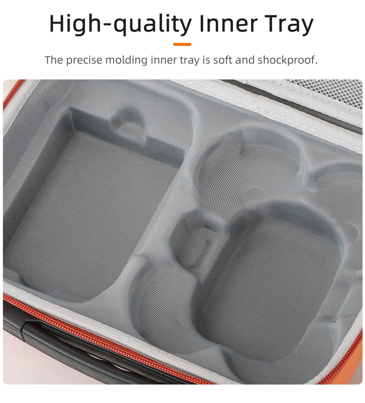Funda de transporte para DJI NEO, bolsa de almacenamiento de carcasa dura de poliuretano portátil para drones/baterías/hub de carga/control remoto RC-N3/hélices y otros accesorios (naranja)