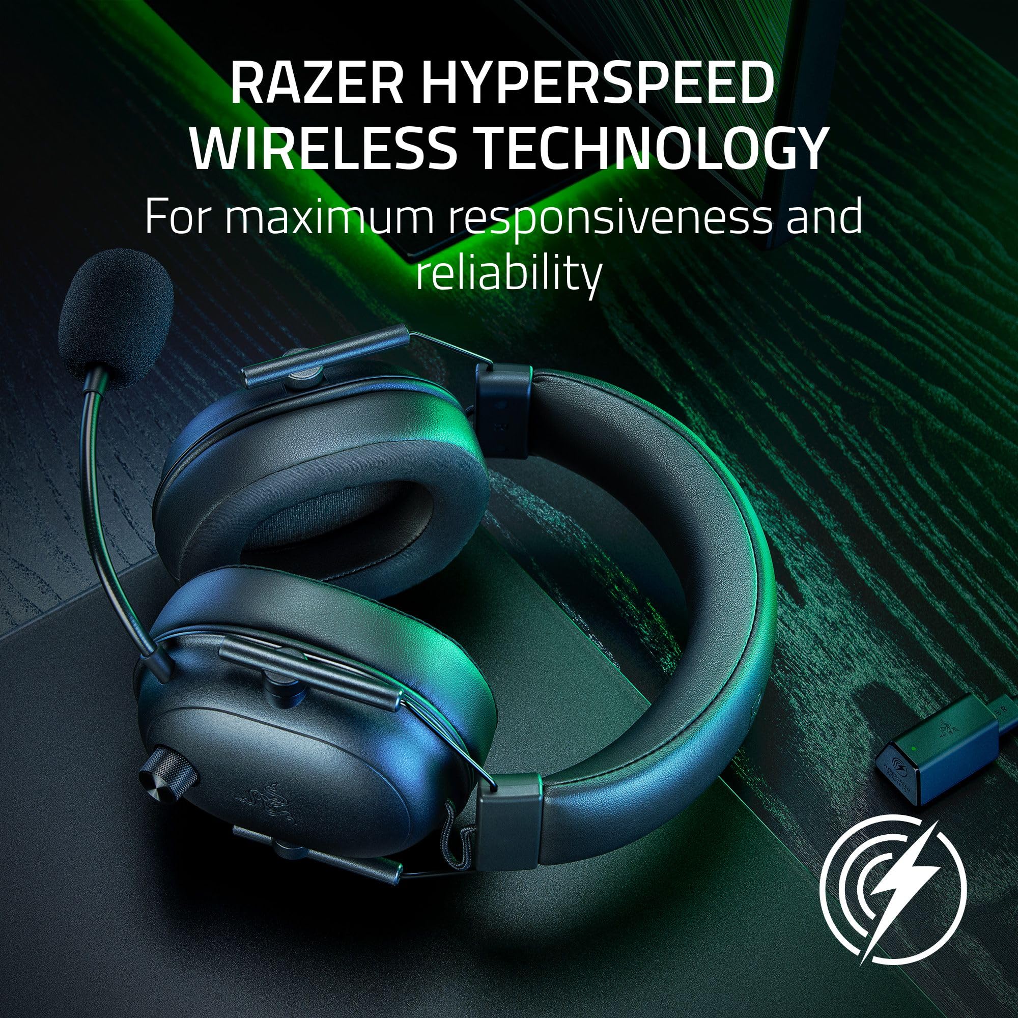 Razer BlackShark V2 HyperSpeed - Auriculares para esports inalámbricos y ultraligeros