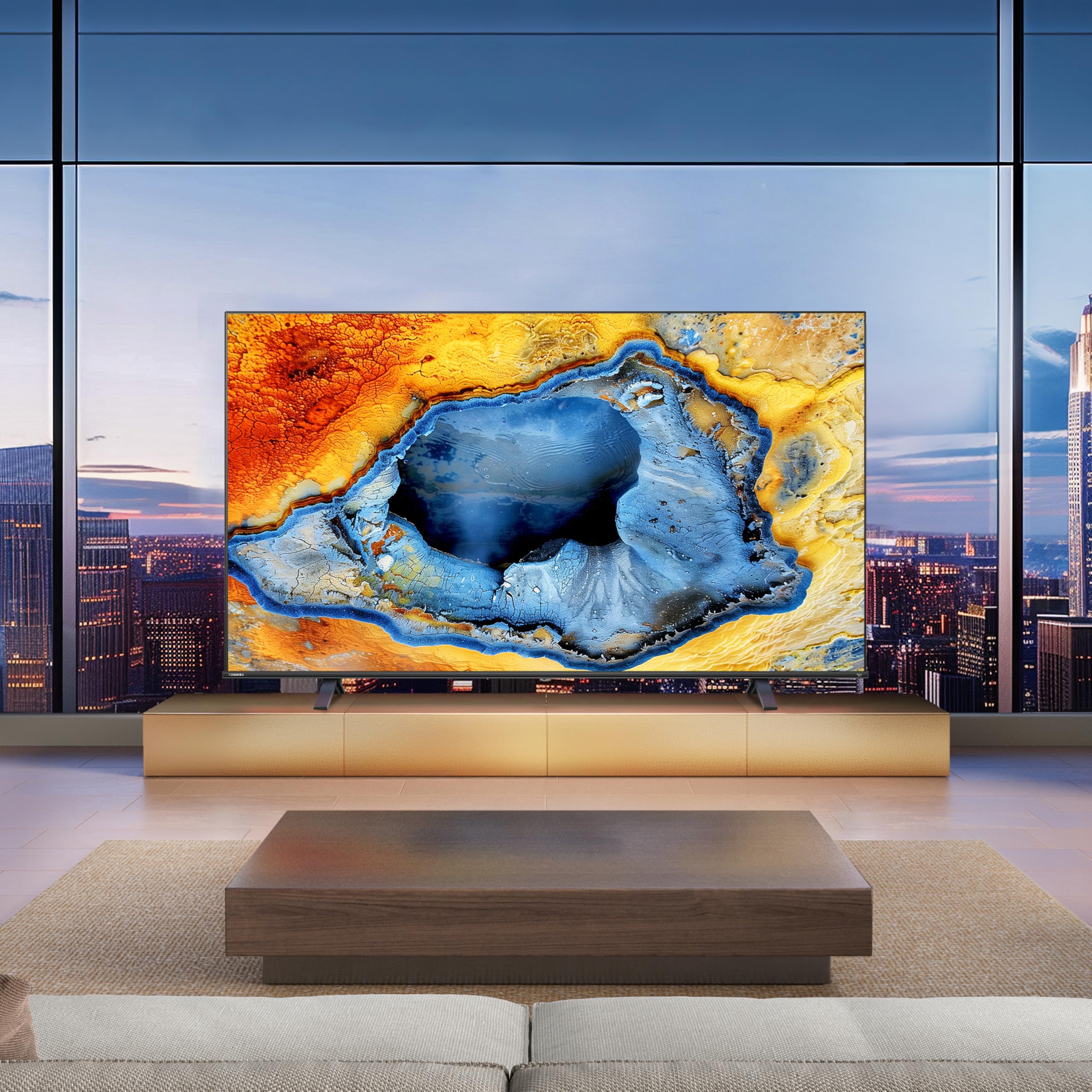 Toshiba Television C350NM(último Modelo) Pantalla 65 Pulgadas, Smart Fire TV UHD 4K,Control Remoto por Voz con Alexa, Escalador 4K por lA,Dolby Vision Atmos,Modo Juego, mira TV en Vivo sin Cable