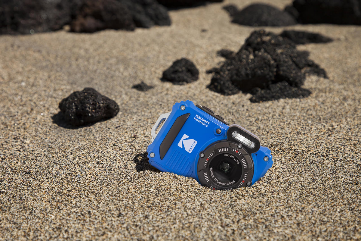 Kodak PIXPRO WPZ2 - Cámara Digital WiFi Resistente al Agua, a Prueba de Polvo, 16 MP, Zoom óptico 4X, 1080P, Full HD, cámara de Video vlogging LCD de 2.7 Pulgadas (Azul)