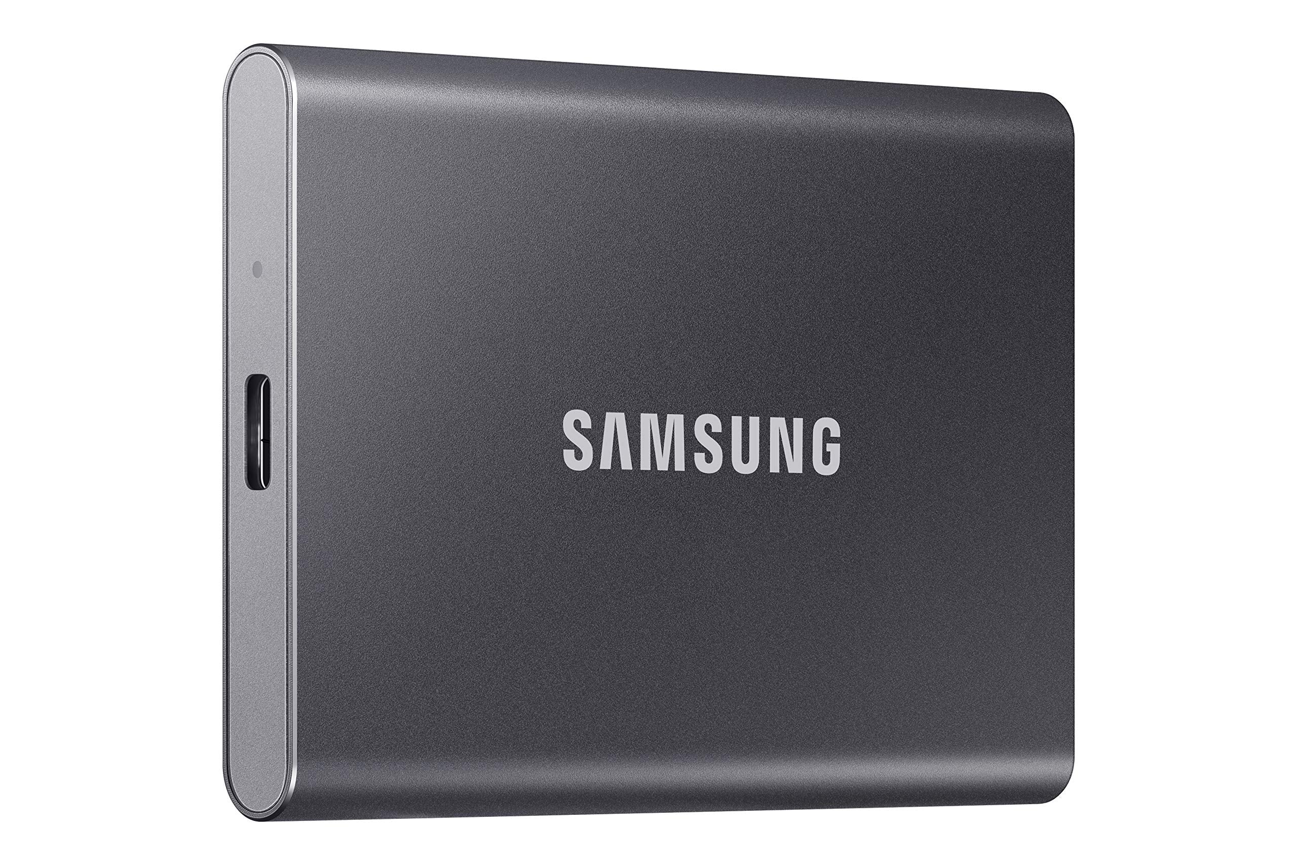 Samsung - SSD portátil T7 de 1 TB – hasta 1050 MB/s – Unidad Externa de Estado sólido USB 3.2, Gris (MU-PC1T0T/AM)