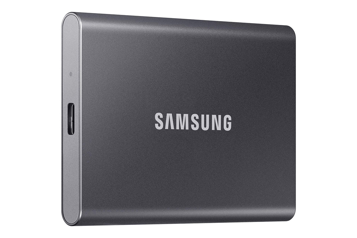 Samsung - SSD portátil T7 de 1 TB – hasta 1050 MB/s – Unidad Externa de Estado sólido USB 3.2, Gris (MU-PC1T0T/AM)