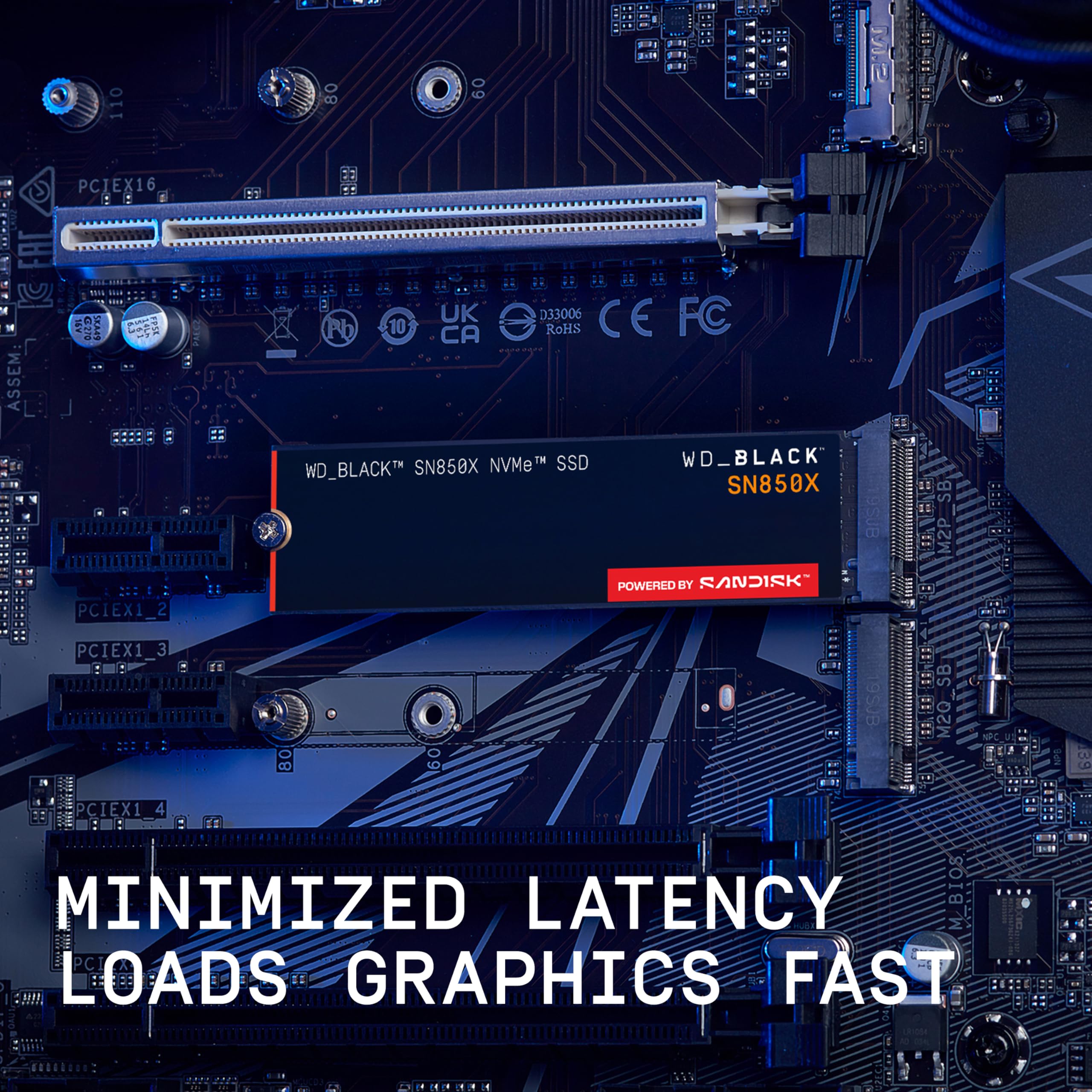 WD_Black 8TB SN850X NVMe Unidad de Estado sólido Interna para Juegos - Gen4 PCIe, M.2 2280, hasta 7.200 MB/s - WDS800T2X0E