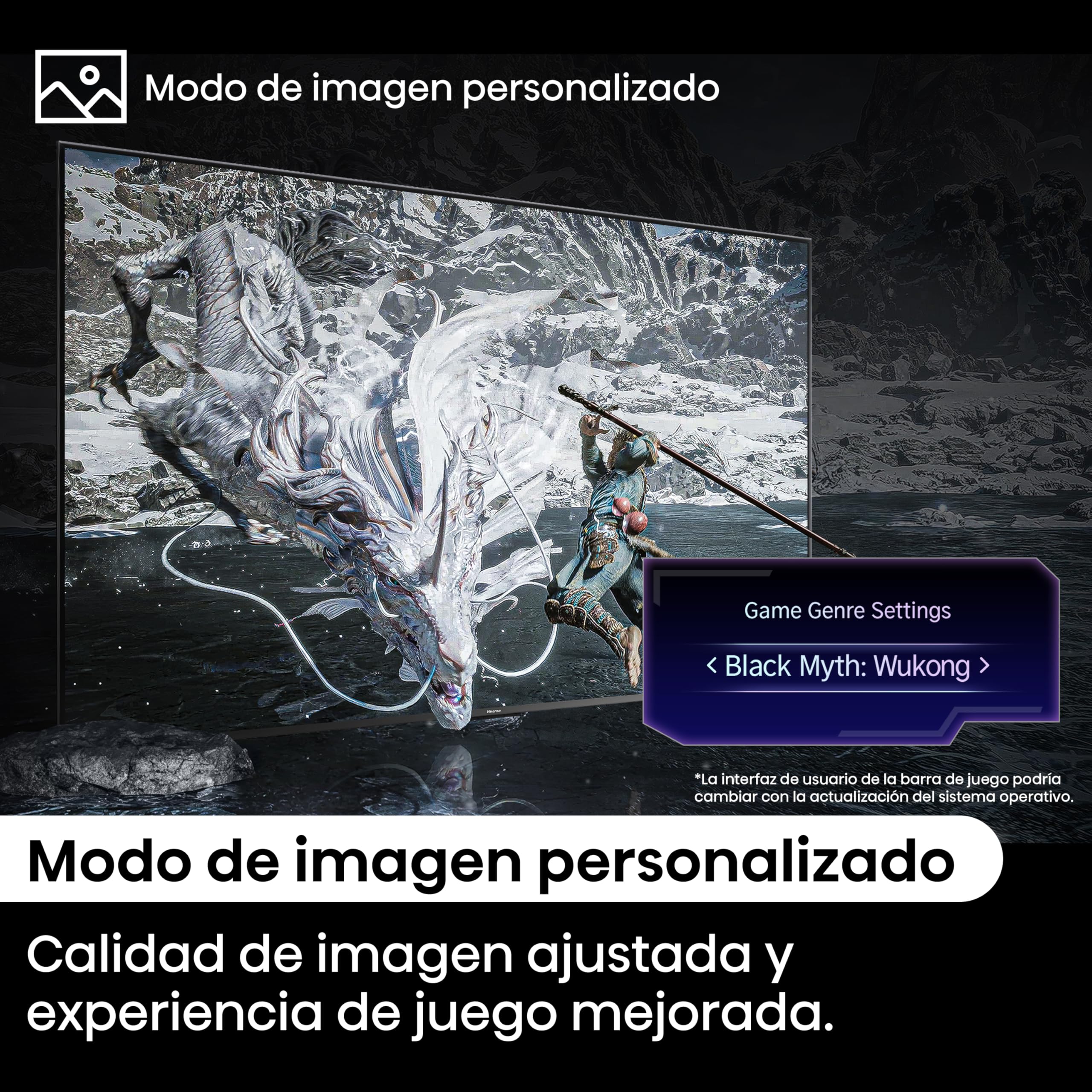 Hisense Television U7N Pantalla 55 Pulgadas,Mini-LED Smart Google TV UHD 4K,Control Remoto por Voz con Alexa,Modo de Juego Pro de 144 Hz,Hi-View Engine Pro,Subwoofer Incorporado