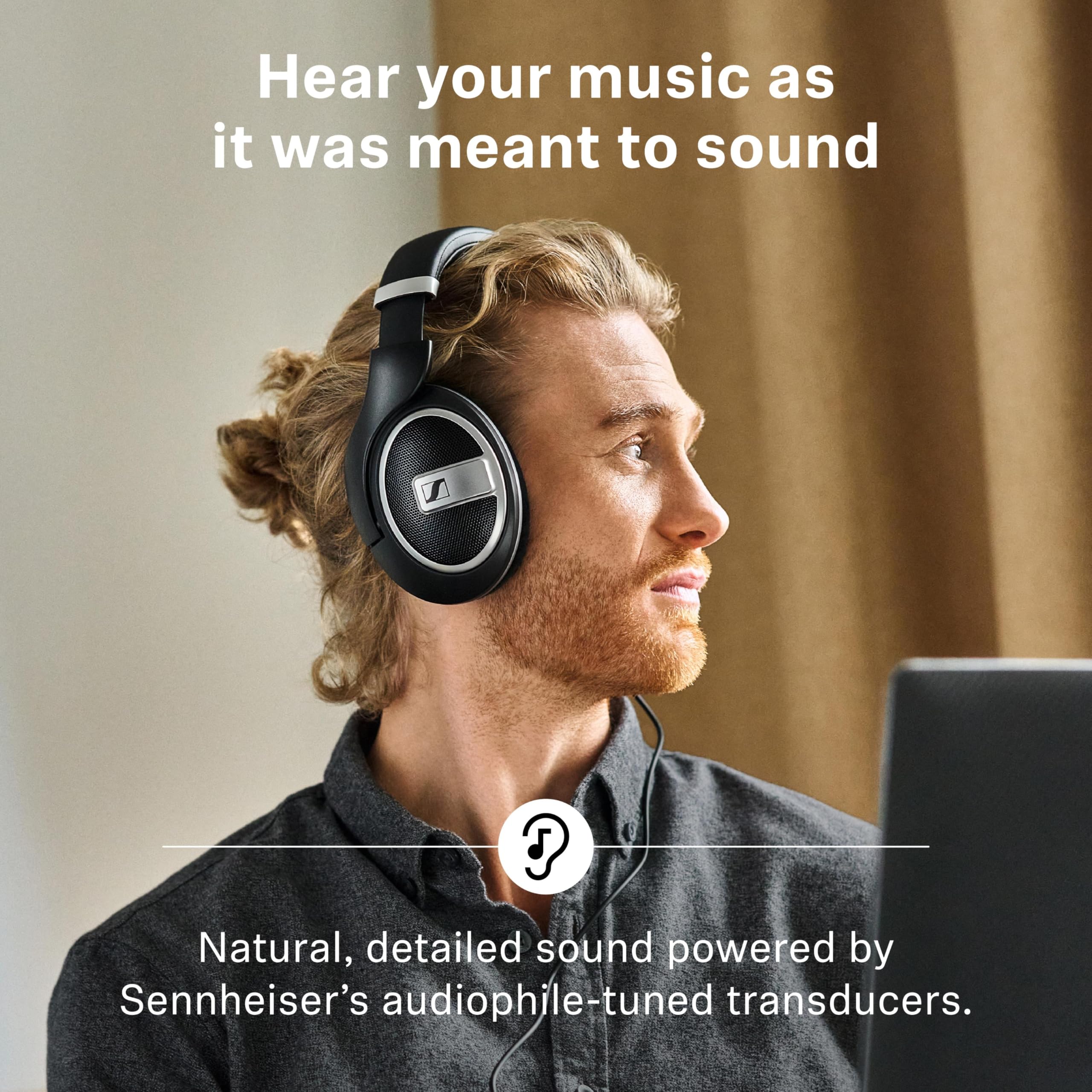 Sennheiser HD 599 Special Edition - Audífonos abiertos y circumaurales, ‎Alámbrico, Exclusivo de Amazon, Negro