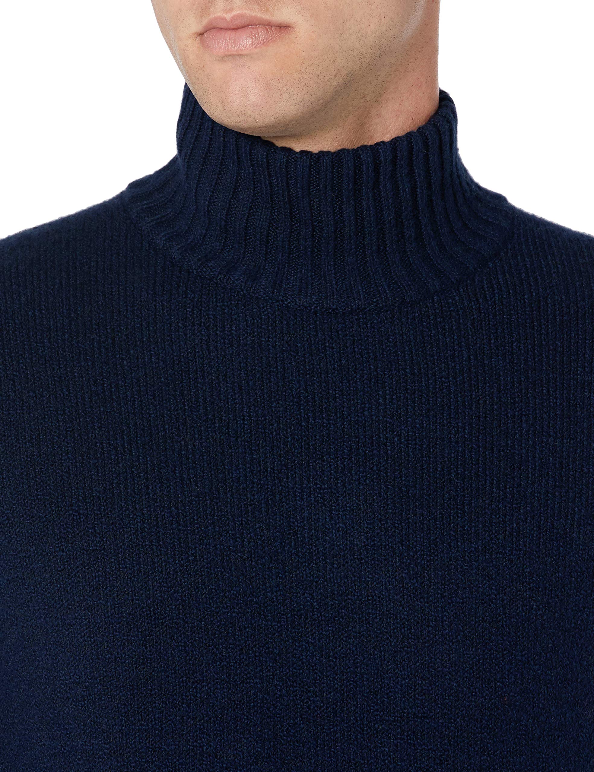 Amazon Essentials - Suéter de manga larga con cuello alto suave al tacto, para hombre, color azul marino, talla