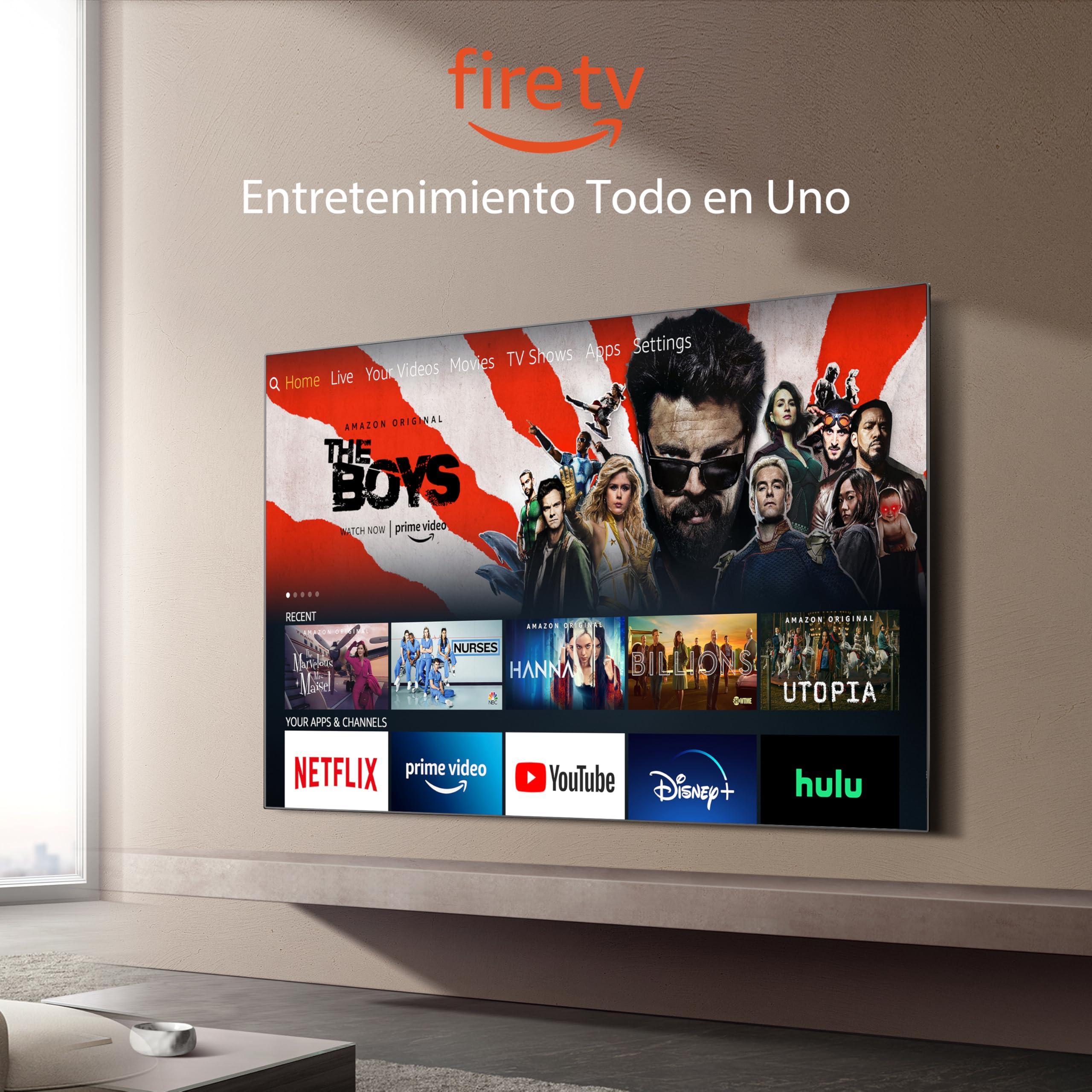 Toshiba Television C350NM(último Modelo) Pantalla 50 Pulgadas, Smart Fire TV UHD 4K,Control Remoto por Voz con Alexa, Escalador 4K por lA,Dolby Vision Atmos,Modo Juego, mira TV en Vivo sin Cable
