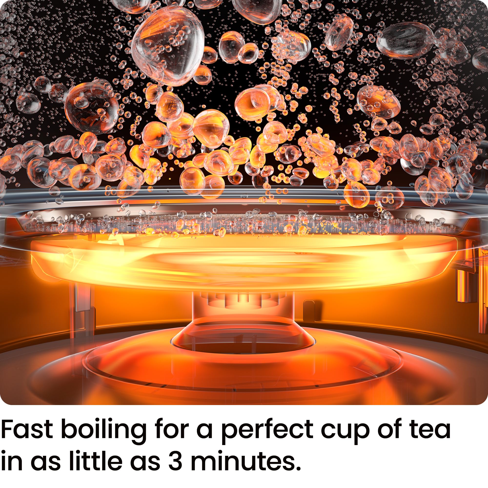 Chefman Hervidor eléctrico para agua hirviendo, 1.8L 1500W, agua caliente en 3 minutos, luces LED, apagado automático, protección de ebullición y secado, hervidor de té eléctrico de vidrio negro