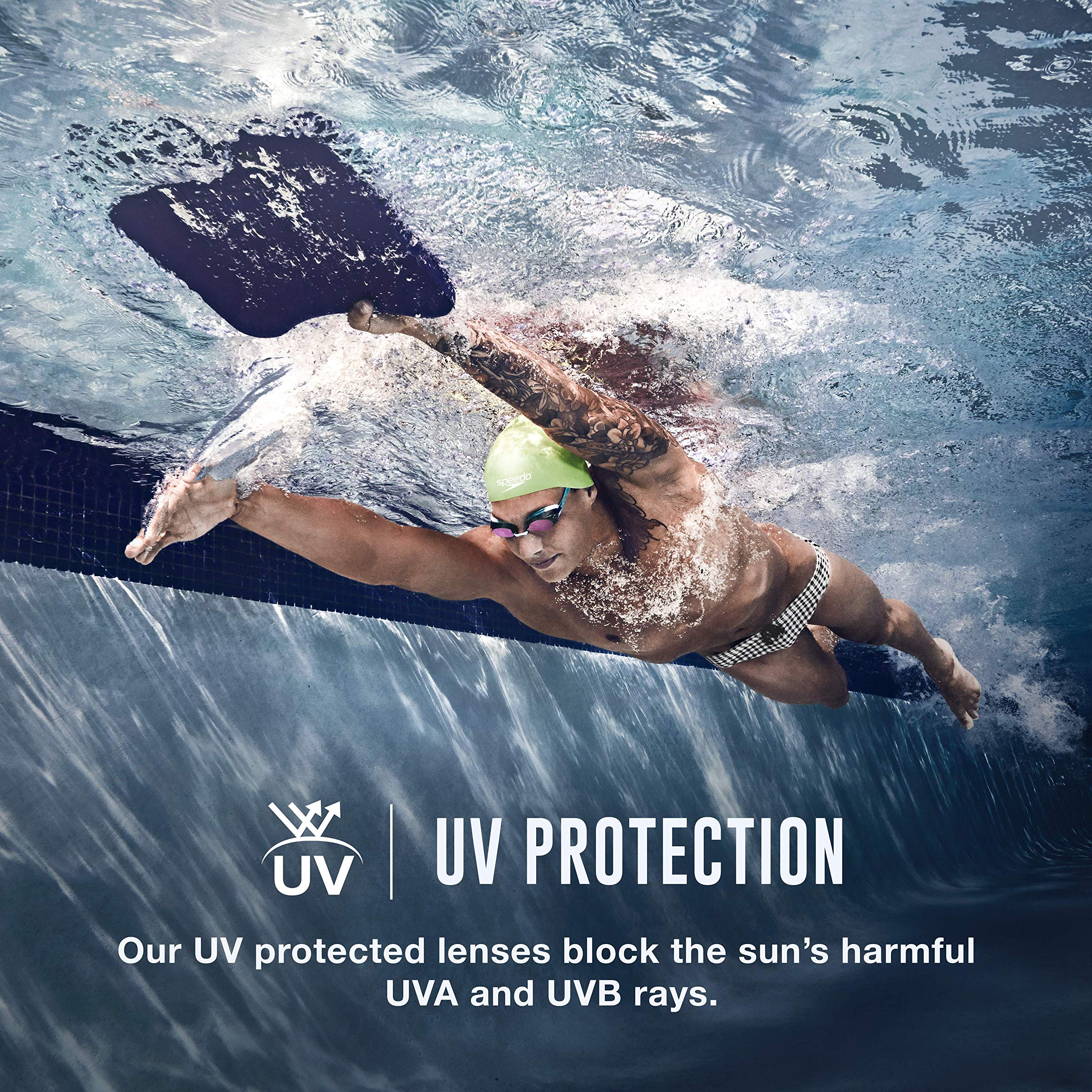 Speedo, Goggles de Natación Efecto Espejo Vanquisher 2.0, 7750127, Unitalla