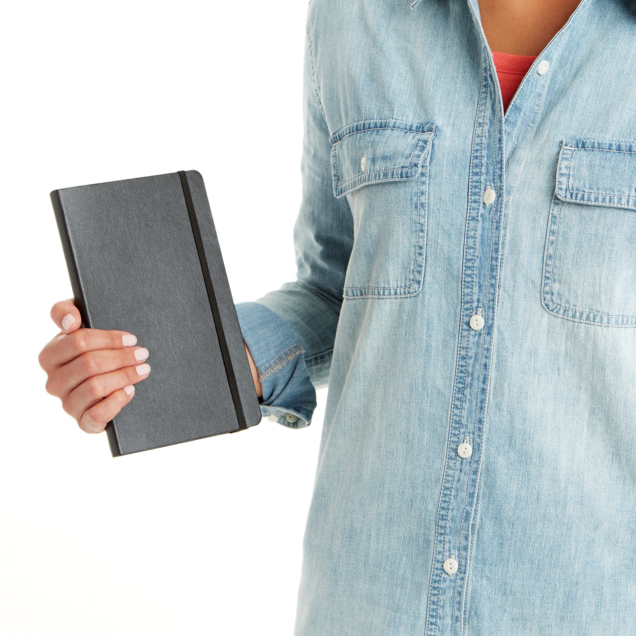 Amazon Basics - Cuaderno clásico cuadriculado, 240 páginas, tapa dura, 5 x 8.25 pulgadas, páginas con rayas gráficas