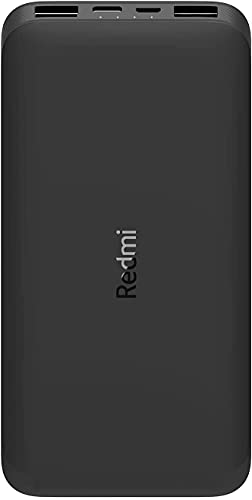 Xiaomi Mi 10000mAh 37Wh Redmi - Cargador portátil de energía portátil, doble puerto de entrada micro USB/USB-C 2.6A carga rápida, 2 salidas USB-A carga 2 dispositivos al mismo tiempo, cargador portátil para iPhone iPad Galaxy Tablets