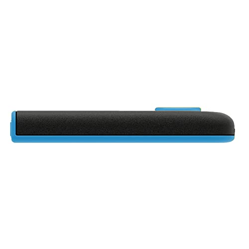 ADATA 128 GB Memoria Flash USB 3.0 Deslizable Color Negro con Azul (Modelo UV128)