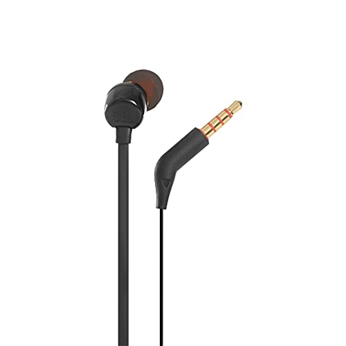 JBL T110 - Auriculares in-Ear con Mando a Distancia de un botón, Negro