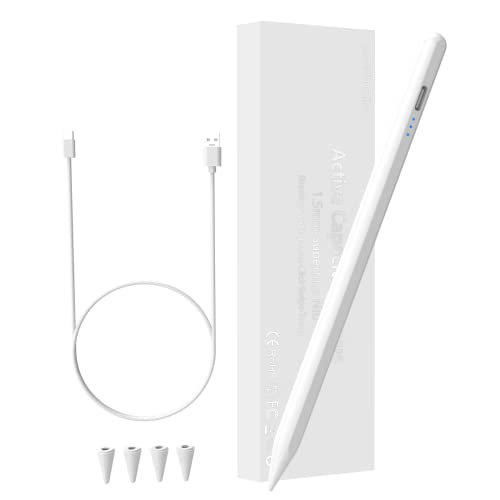 JESWO Pencil para iPad, Stylus Pen con Diseño Magnético y Sensible a la Inclinación, Lápiz iPad Compatible con Modelos 2018-2022, iPad Pro 11/12.9‘’, iPad 6/7/8/9ª, iPad Mini 5/6ª, iPad Air 3/4ª