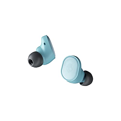 Skullcandy Sesh Evo True Wireless In-Ear Auriculares Bluetooth Compatible con iPhone y Android / Estuche de carga y micrófono / Ideal para gimnasio, deportes y juegos IP55 Resistente al agua - Azul