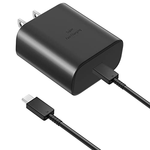 45W Cargador para Samsung Galaxy S23 Ultra/S23+/S23/S22 Ultra/ S22+/S22, S21 Ultra/S21/S21 Plus/Note 10 +/Note 20/S20, Galaxy Tab S7/S8 Ultra, PPS Súper rápido Cargador Tipo C con Cable de 6.6 pies